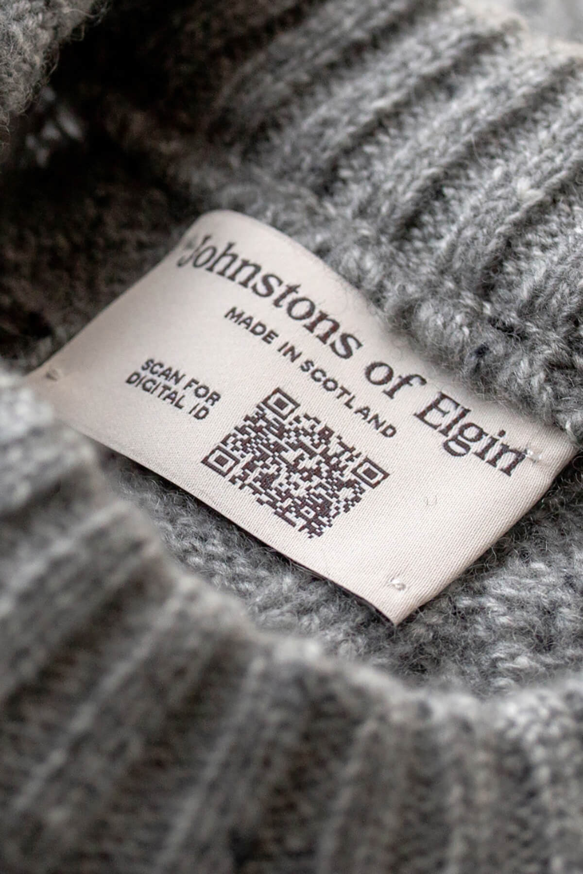 Donegal Cashmere Mid Grey Cable Jumper