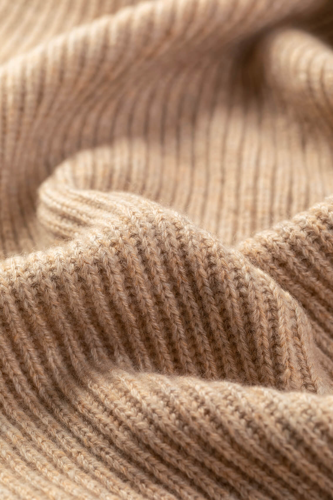 Johnstons of Elgin Knitted Accessories Oatmeal Natural Cashmere Ribbed Scarf HAA01684HB0210ONE