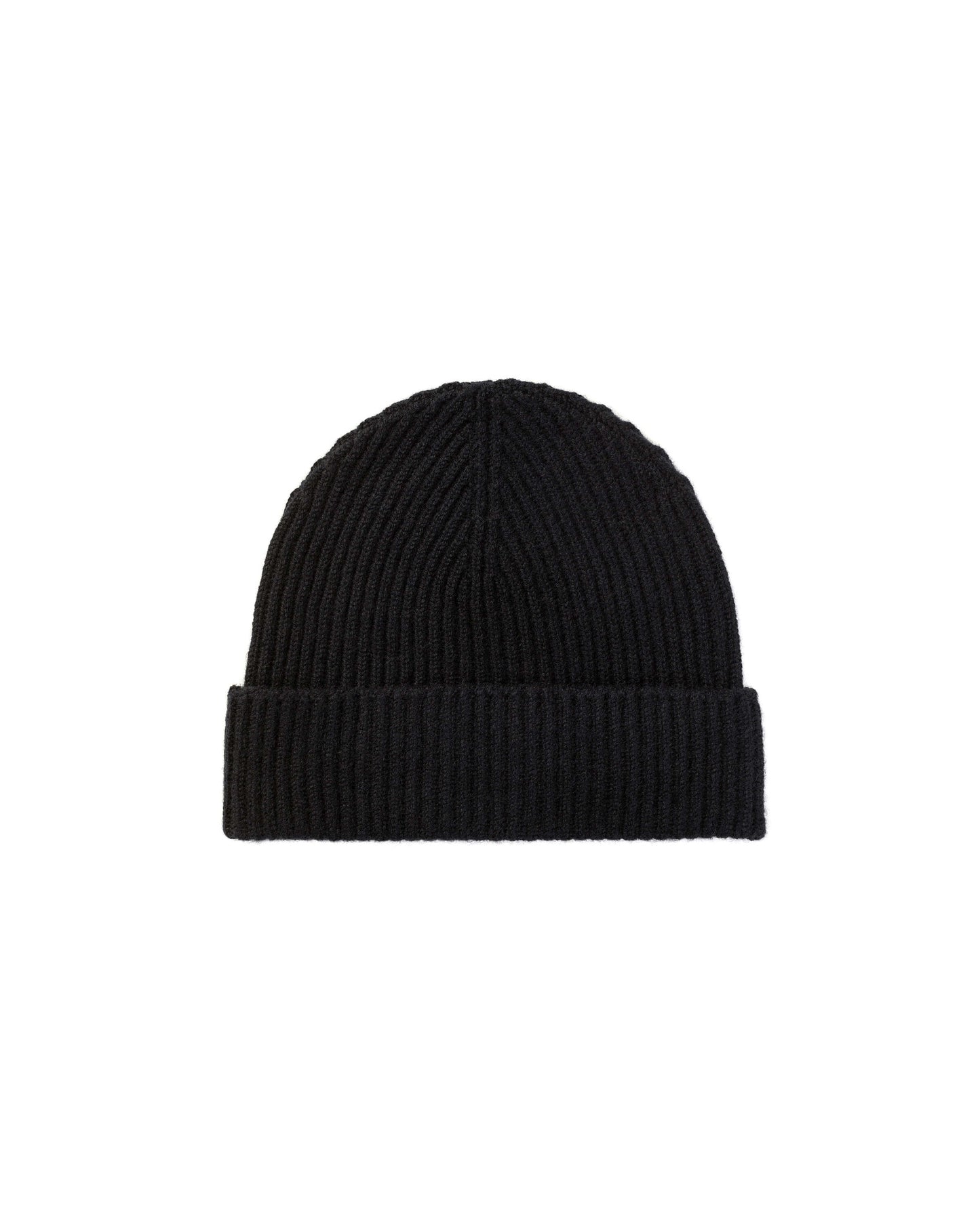 Johnstons of Elgin Ribbed Cashmere Black Beanie 2025GIFTSET7B
