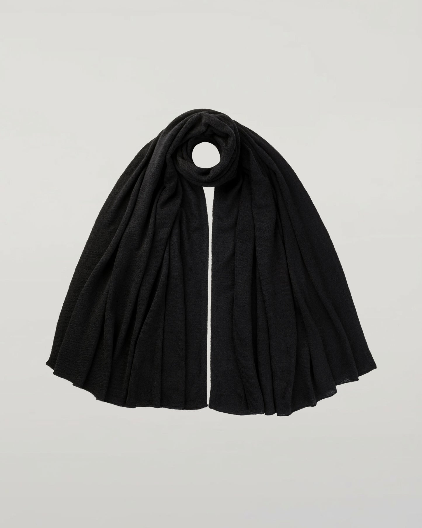 Johnstons of Elgin AW25 Knitted Accessories Black Gauzy Cashmere Black Travel Stole HAA03407SA7210ONE