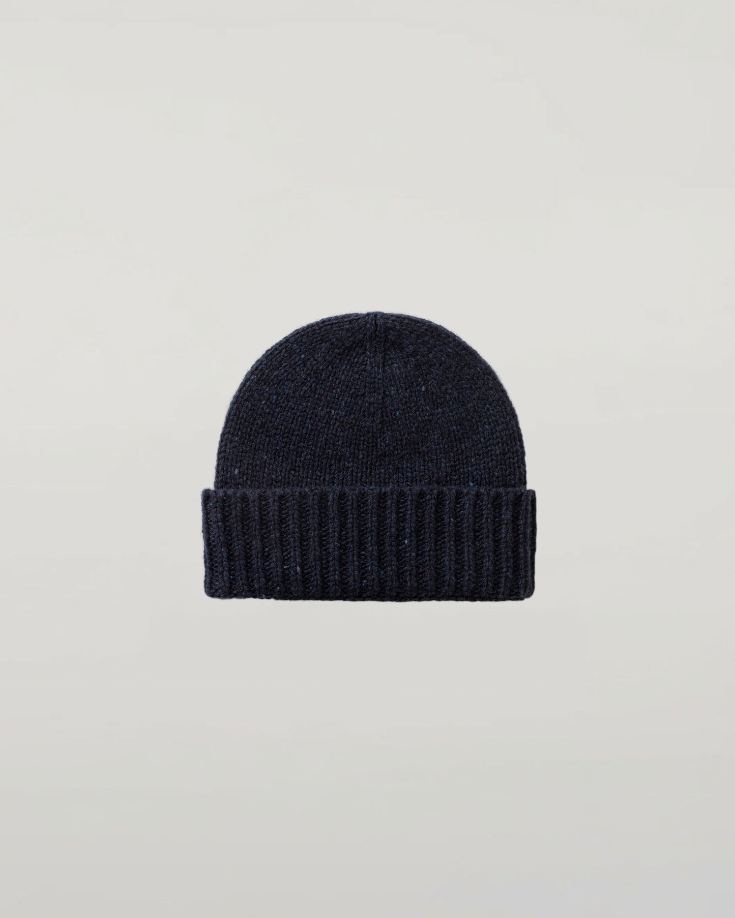 Johnstons of Elgin AW25 Knitted Accessories Dark Navy Donegal Cashmere Navy Beanie HAC03525006361ONE