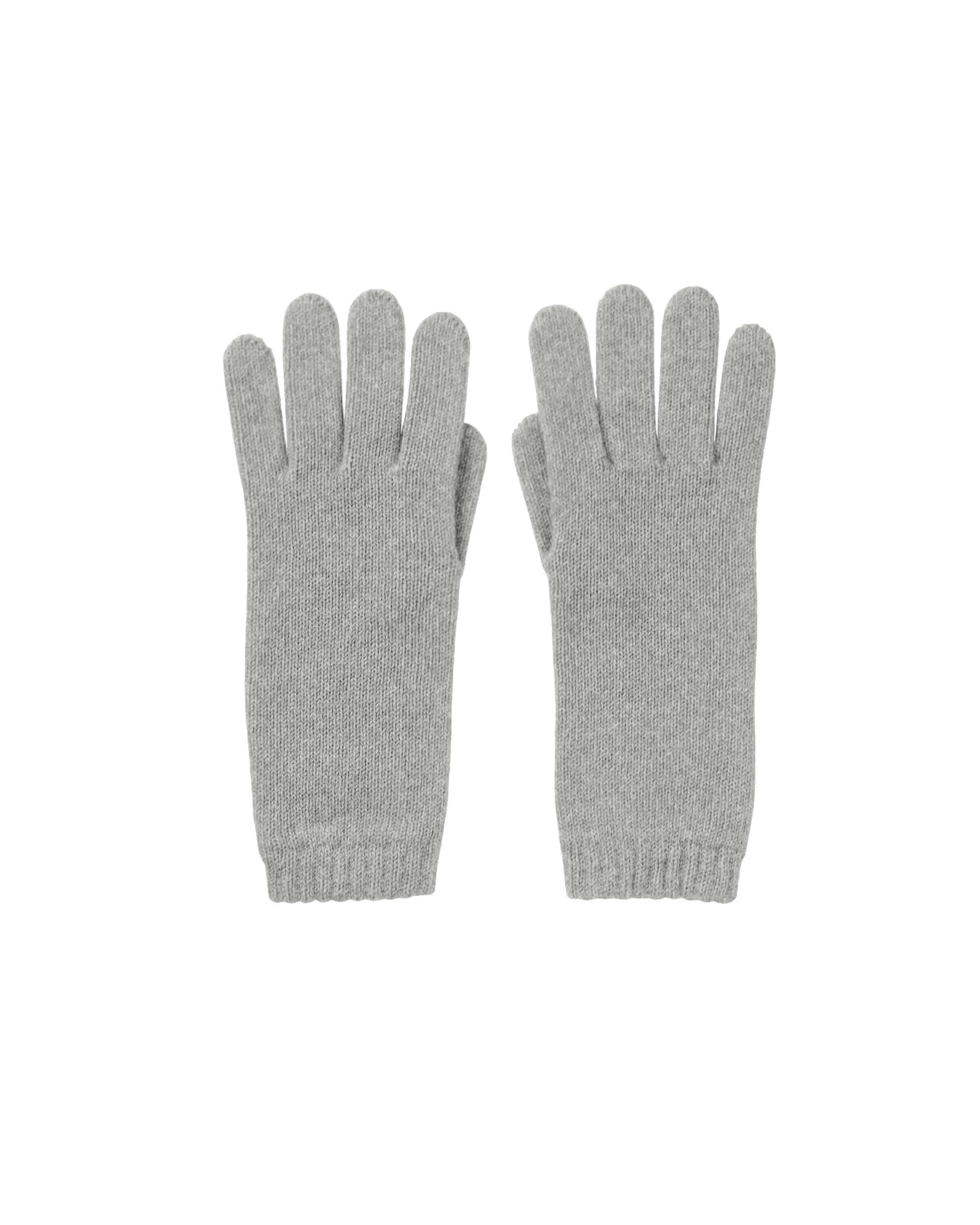 Johnstons of Elgin pair of grey gloves on a white background 365GIFTSET7A