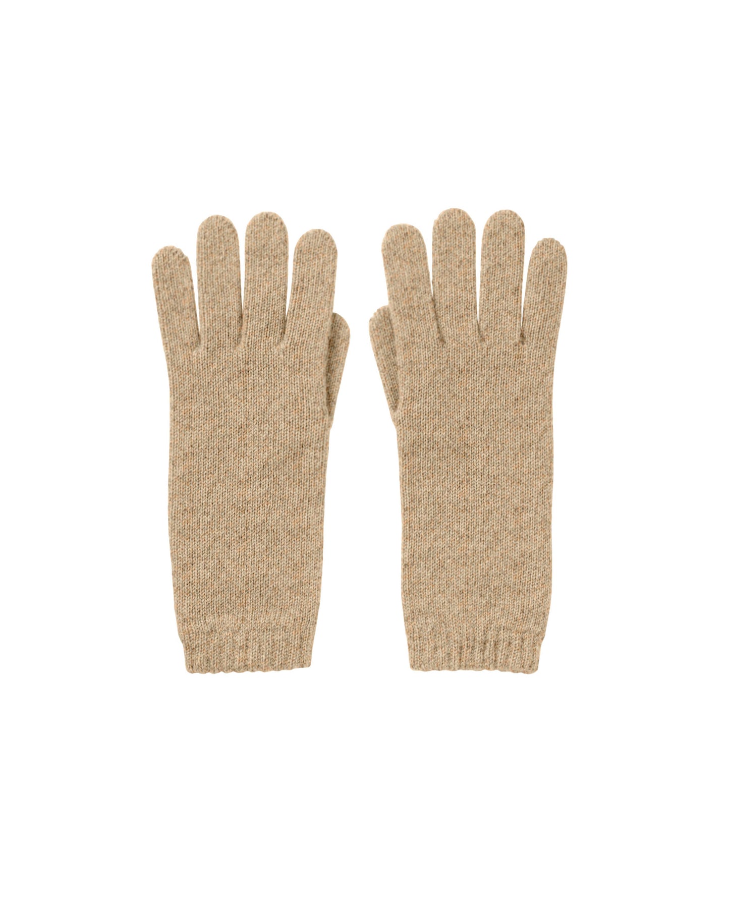 Johnstons of Elgin pair of beige cashmere gloves on a white background 365GIFTSET7B