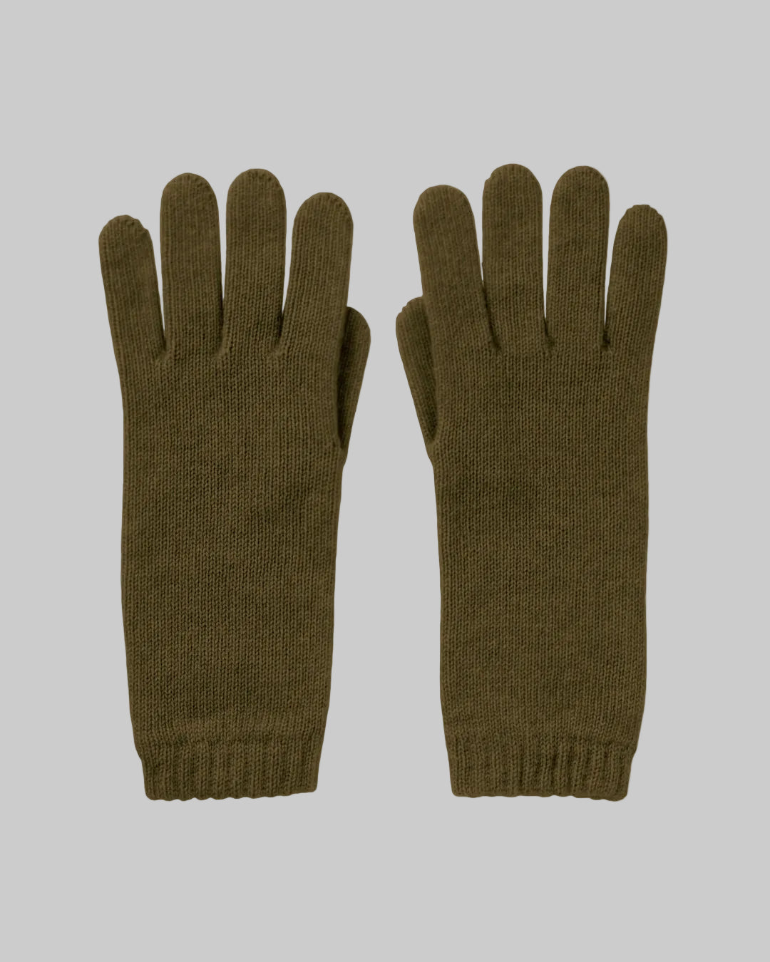 Johnstons of Elgin AW24 Knitted Accessory Olive Women's Cashmere Gloves HAD03226SC4573ONE