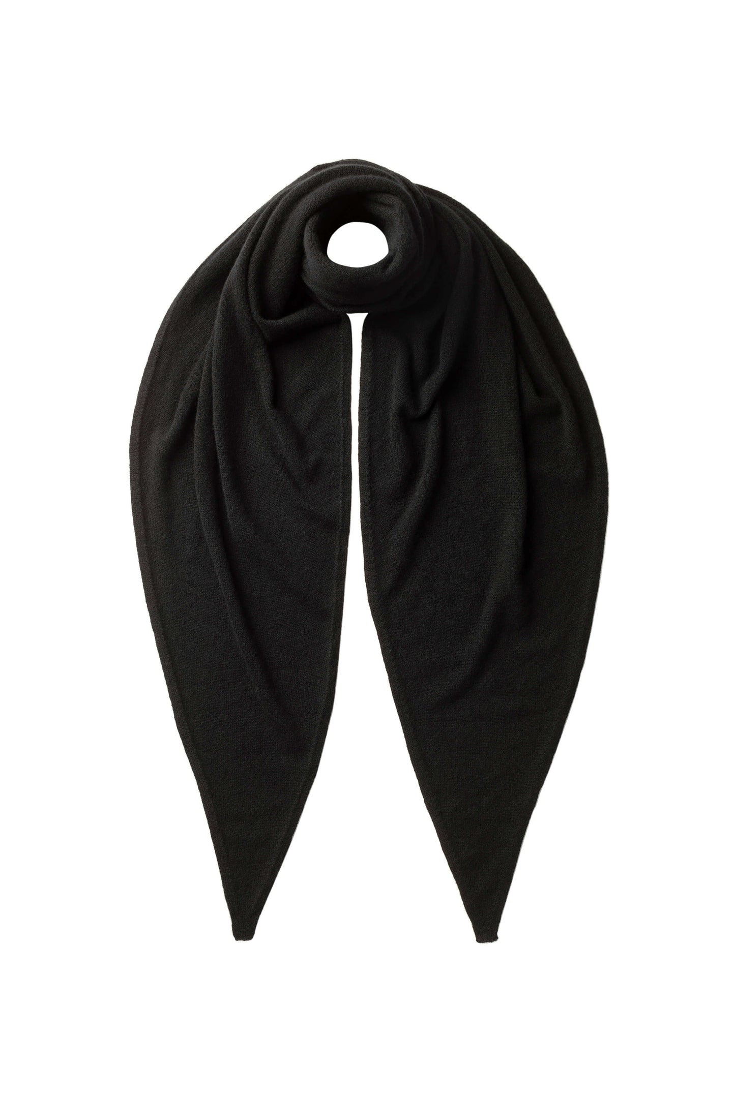 Johnstons of Elgin AW24 Knitted Accessory Black Gauzy Cashmere Diamond Scarf HAE03401Q24556ONE