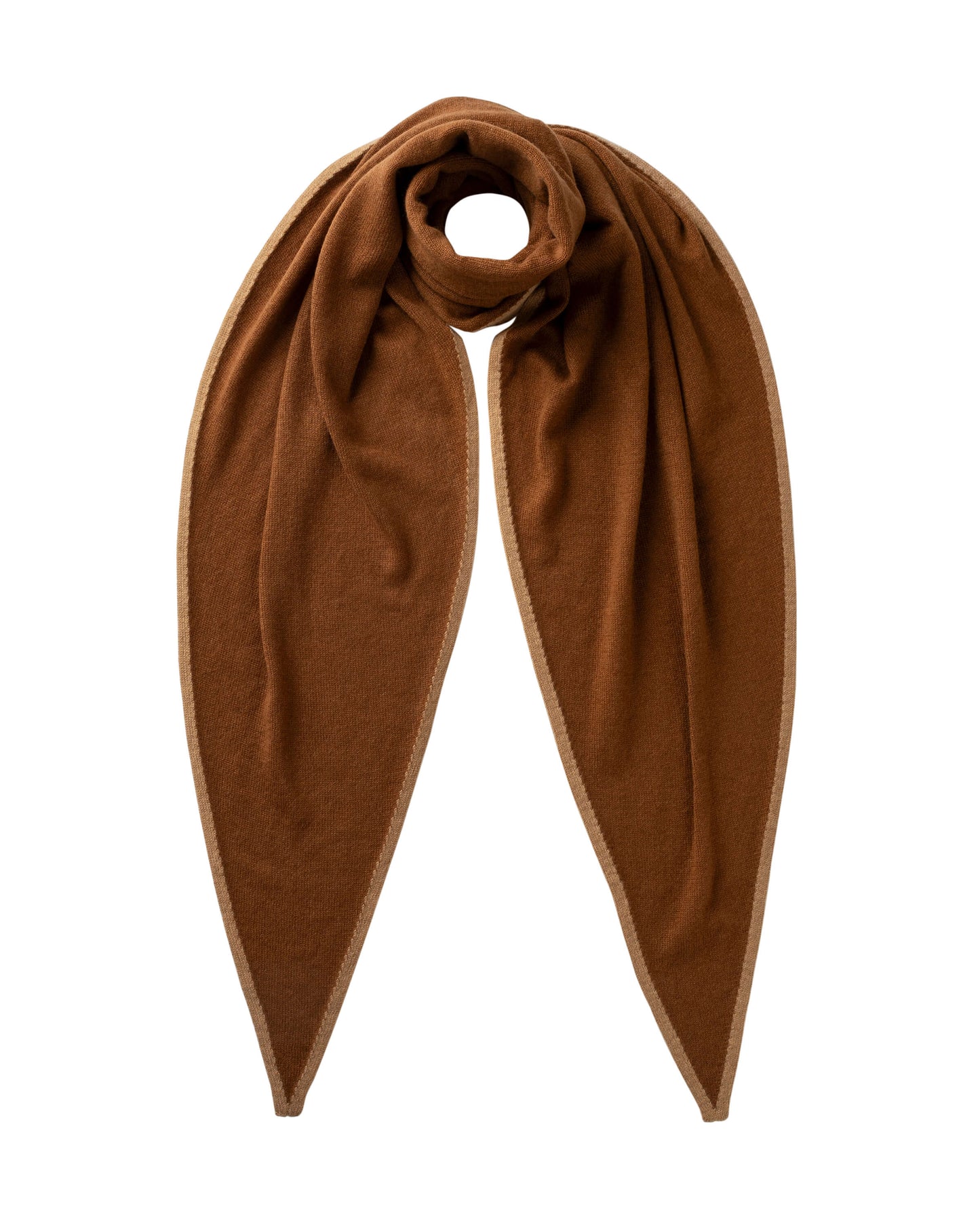 Johnstons of Elgin AW25 Knitted Accessories #874A22 Gauzy Cashmere Camel Diamond Scarf HAE03401Q25327ONE