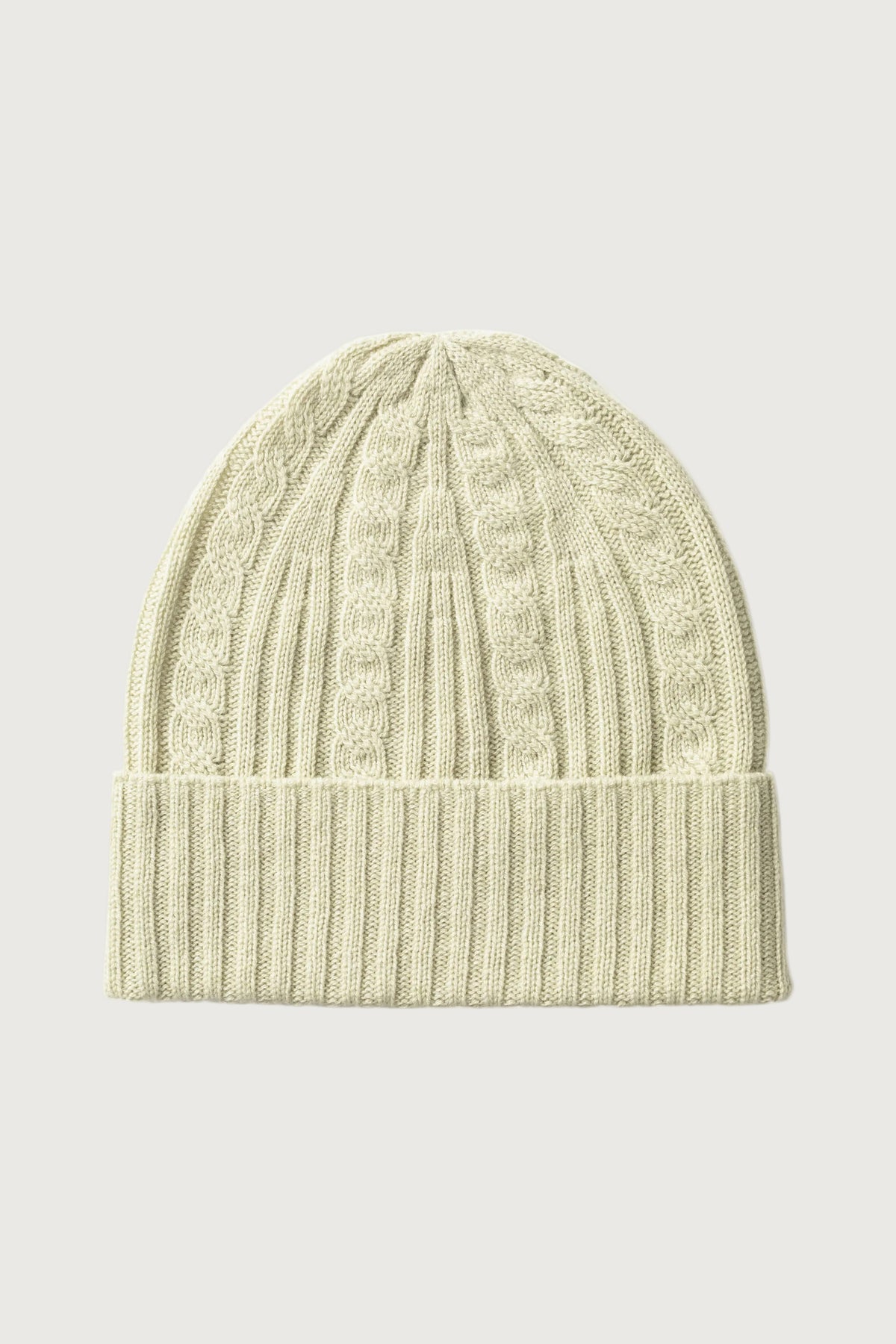 Johnstons of Elgin AW24 Knitted Accessory Lichen Cable & Rib Cashmere Beanie HAE03408SC0158ONE