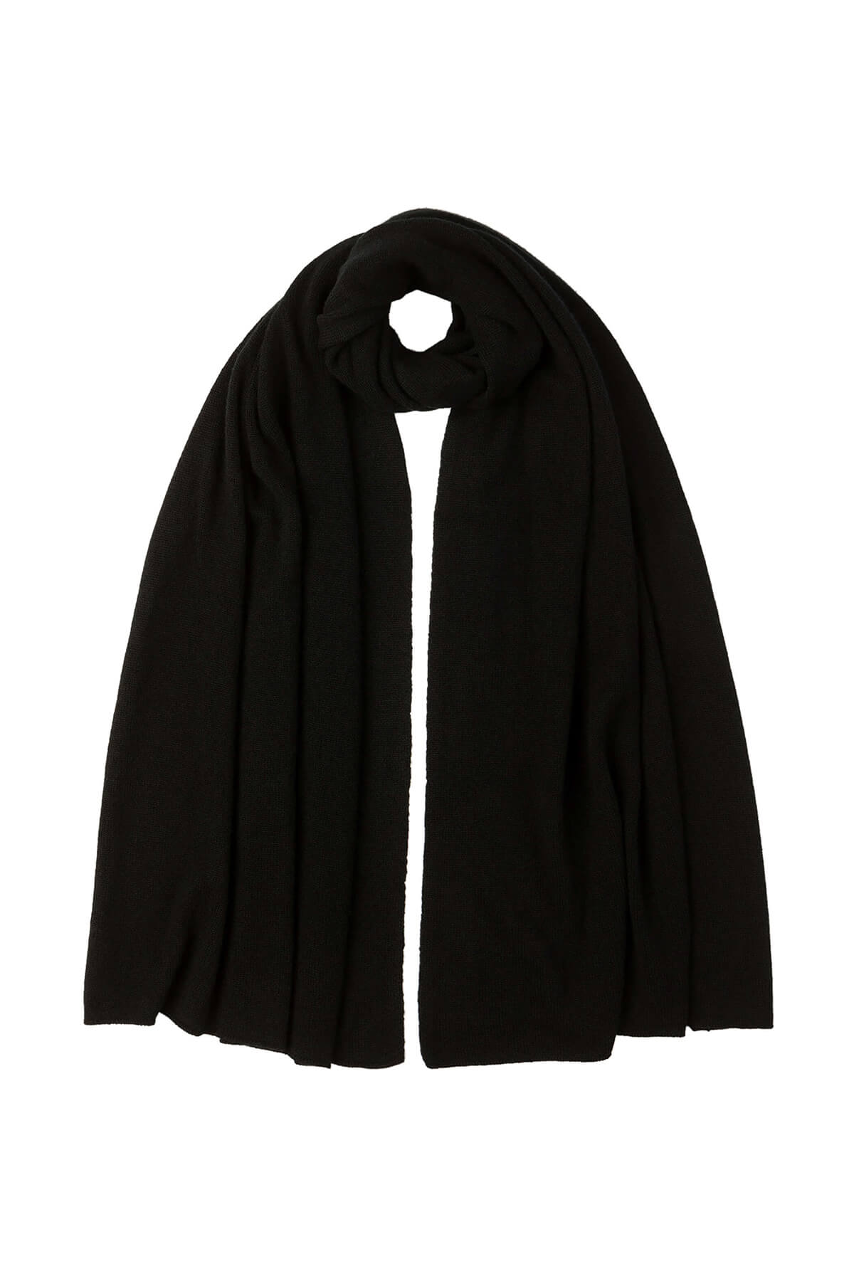 Knitted Gauzy Black Cashmere Stole – Johnstons of Elgin