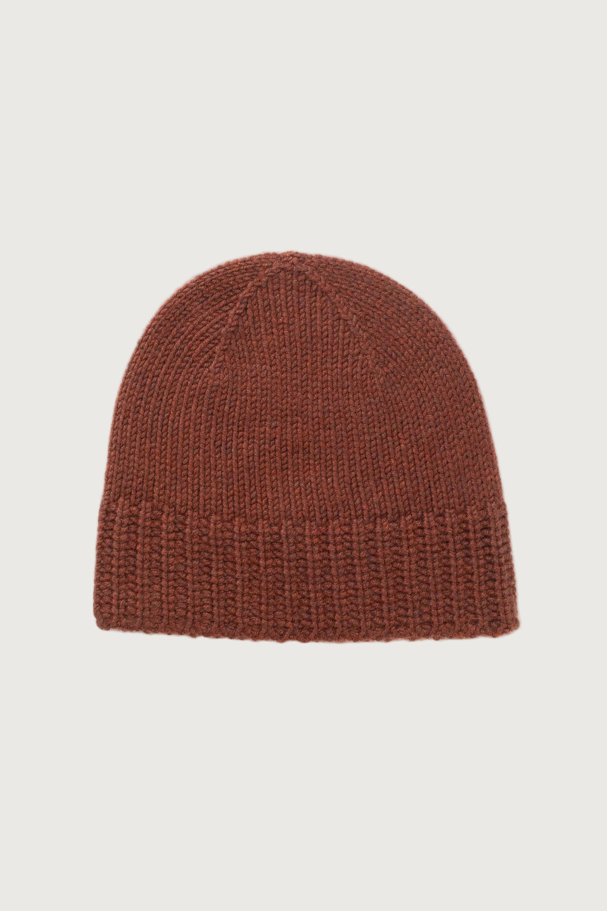 Johnstons of Elgin AW24 Knitted Accessory Russet Cashmere Jersey Cuff Beanie HAT03246HE7051ONE