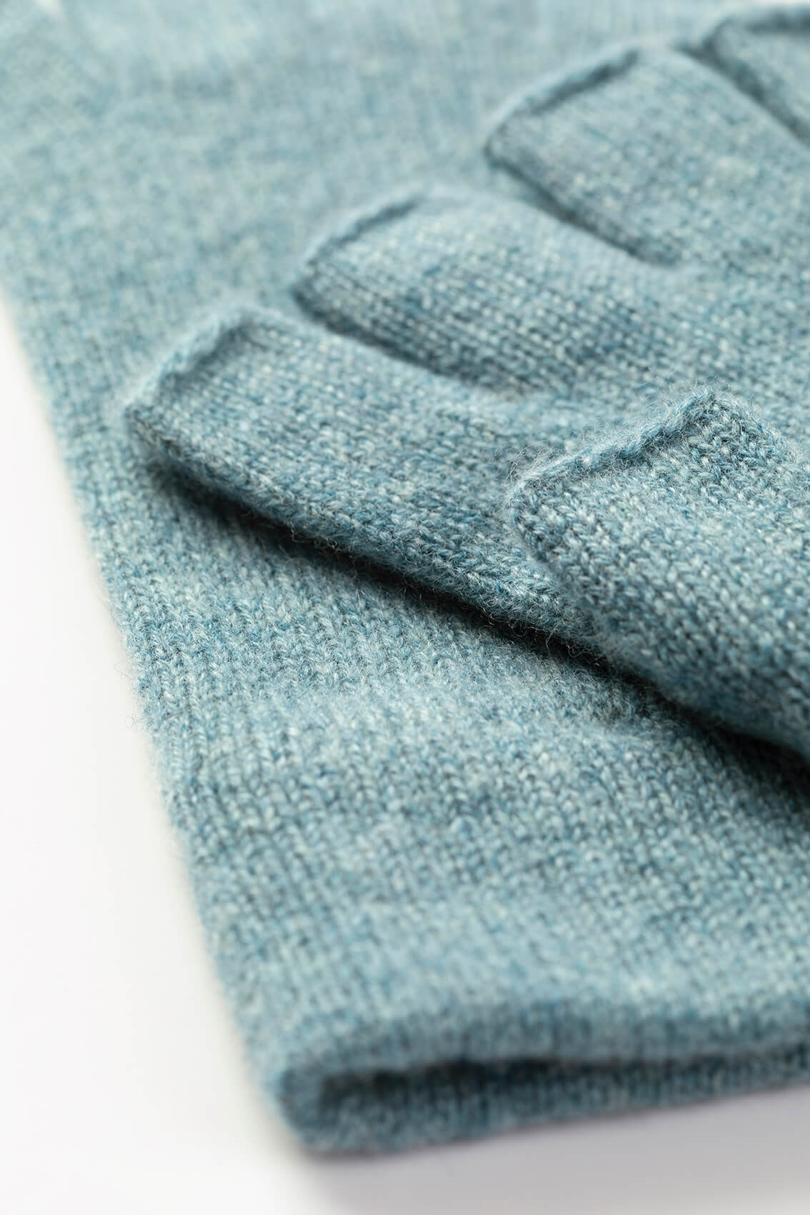 Johnstons of Elgin AW25 Knitted Accessories Seascape Fingerless Green Cashmere Gloves HAY02223HC0038ONE