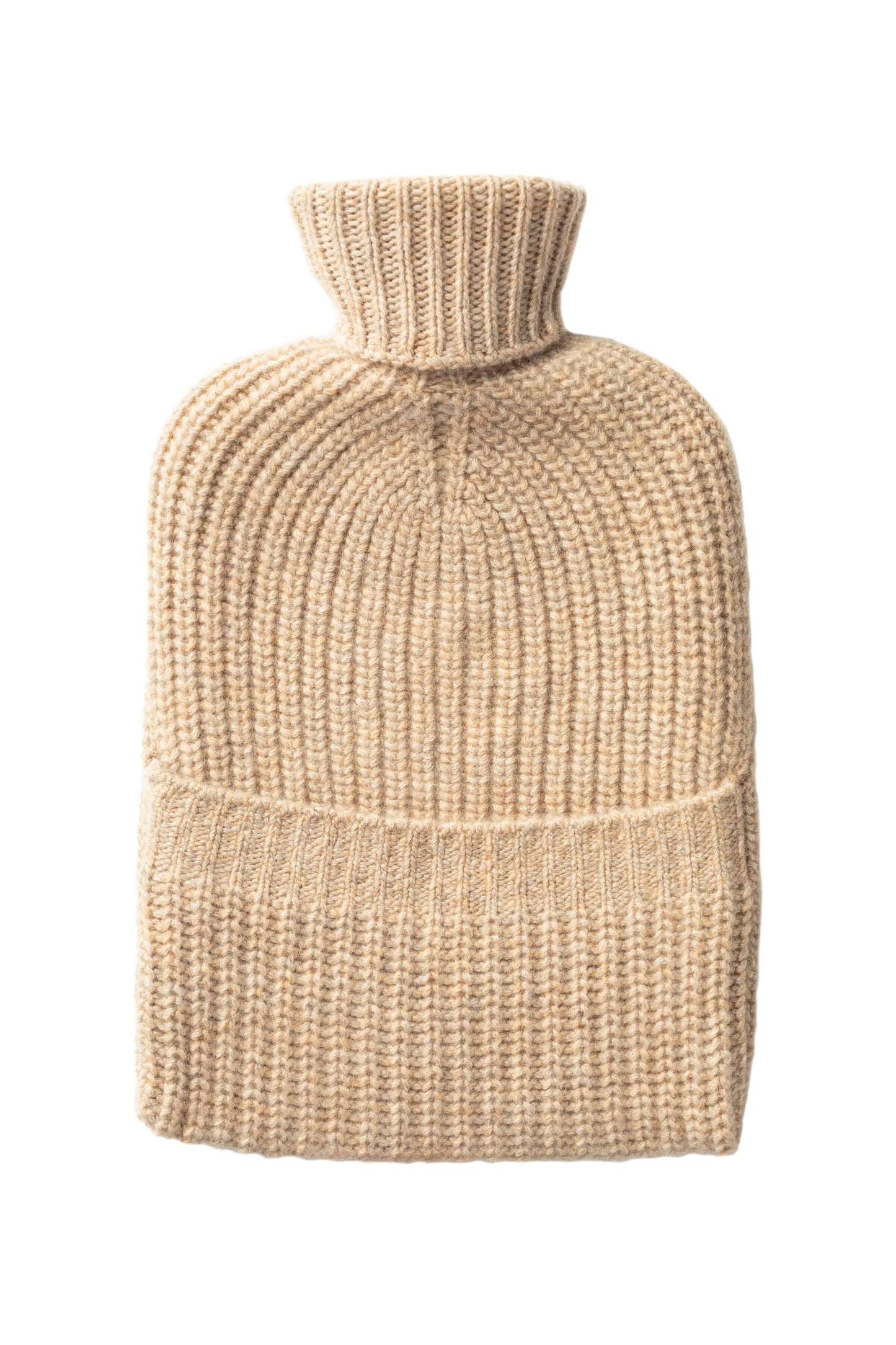 Johnstons of Elgin AW24 Knitted Accessory Oatmeal Cashmere Hot Water Bottle Cover PA000062HB0210