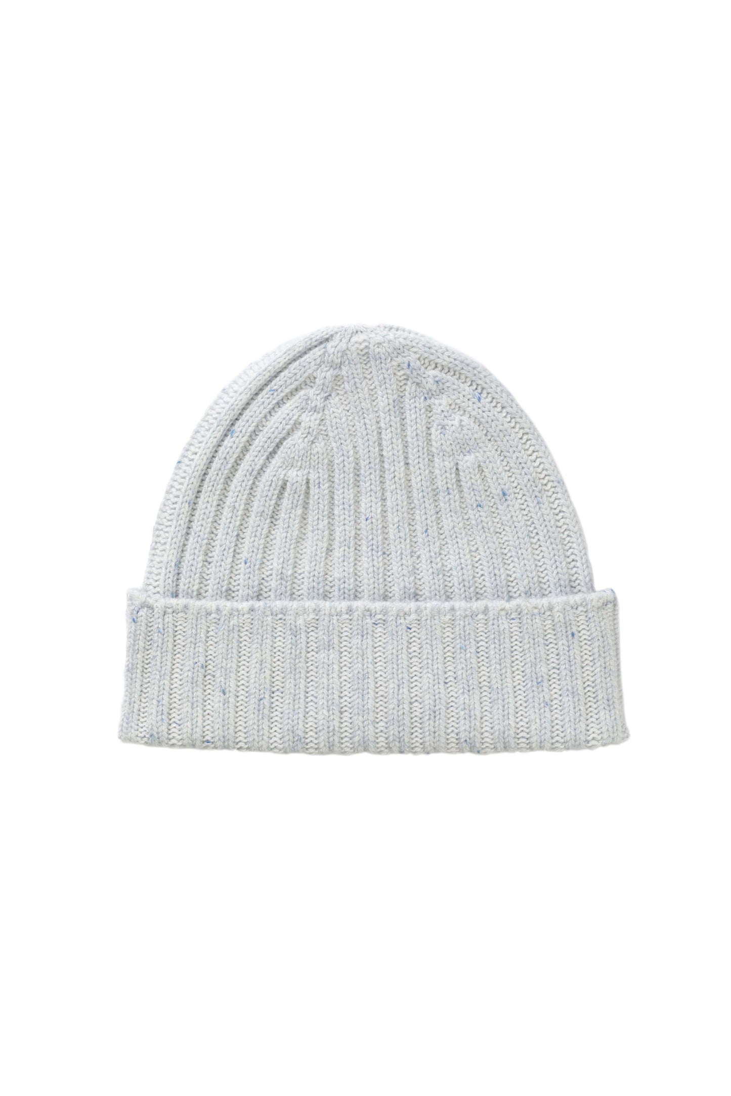 Johnstons of Elgin AW24 Knitted Accessory Ice Blue Donegal & Luna Donegal Cashmere Rib Beanie HAY03410Q24503ONE