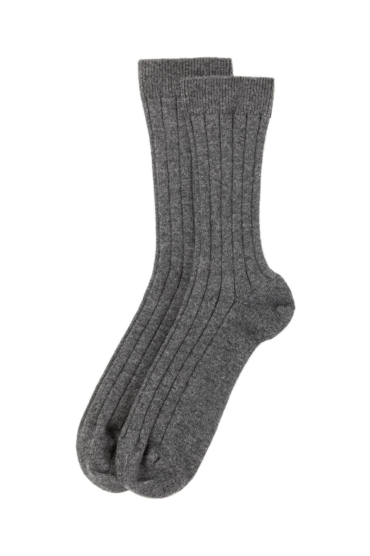 Johnstons of Elgin's Mid Grey Men's Cashmere Socks 365GIFTSET2F