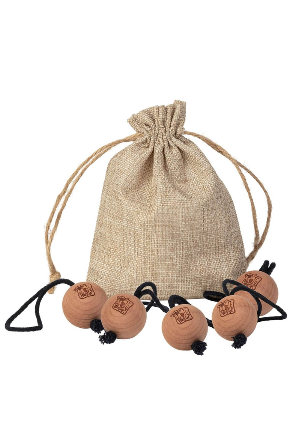 How to stop moths in cashmere. Johnstons of Elgin Cedar Wood Balls X 5 on a white background 710150000