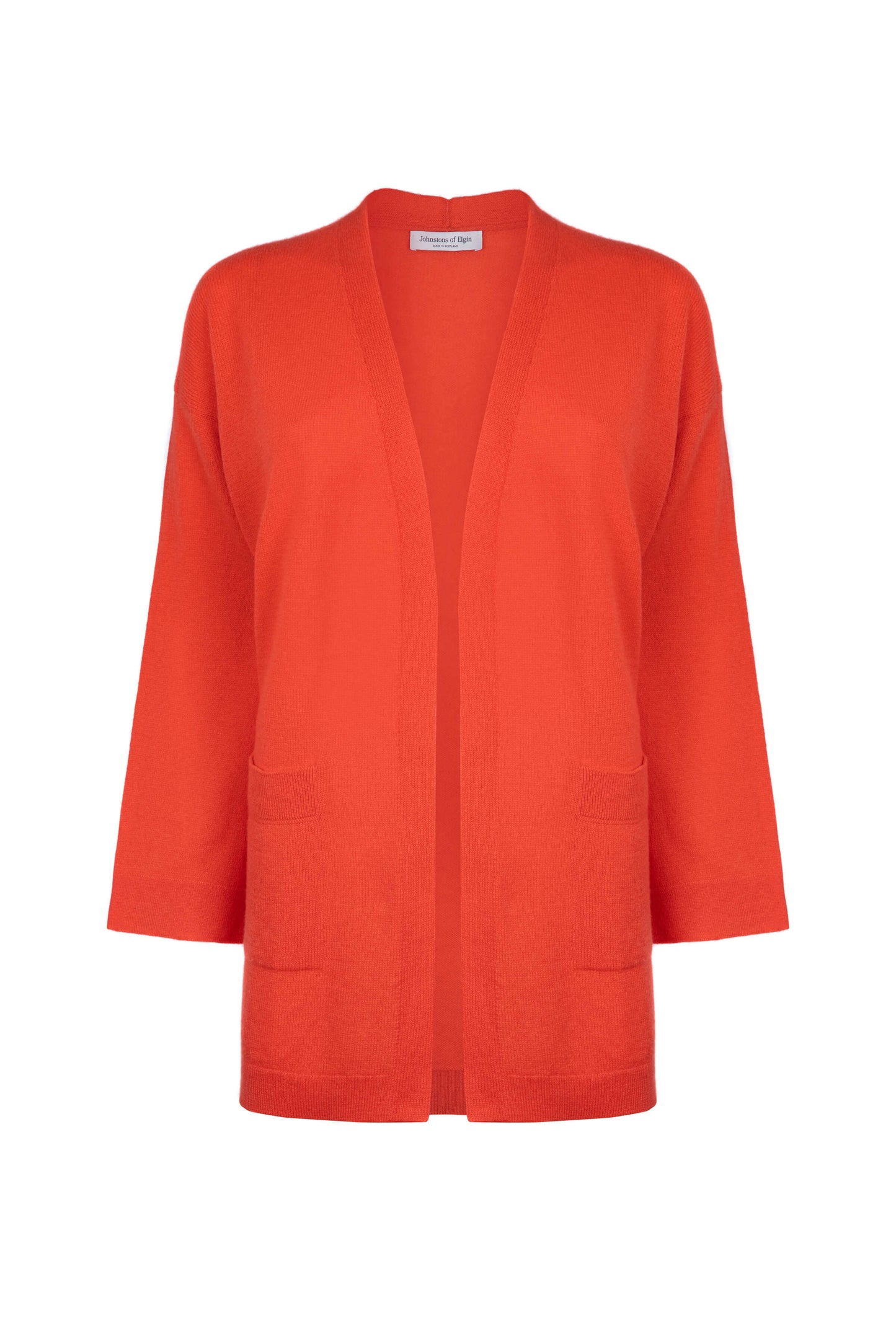 Gauzy Cashmere Kimono Orange Cardigan