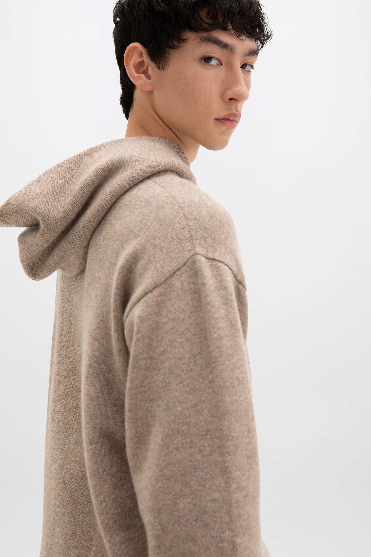 Light Brown Cashmere Hoodie