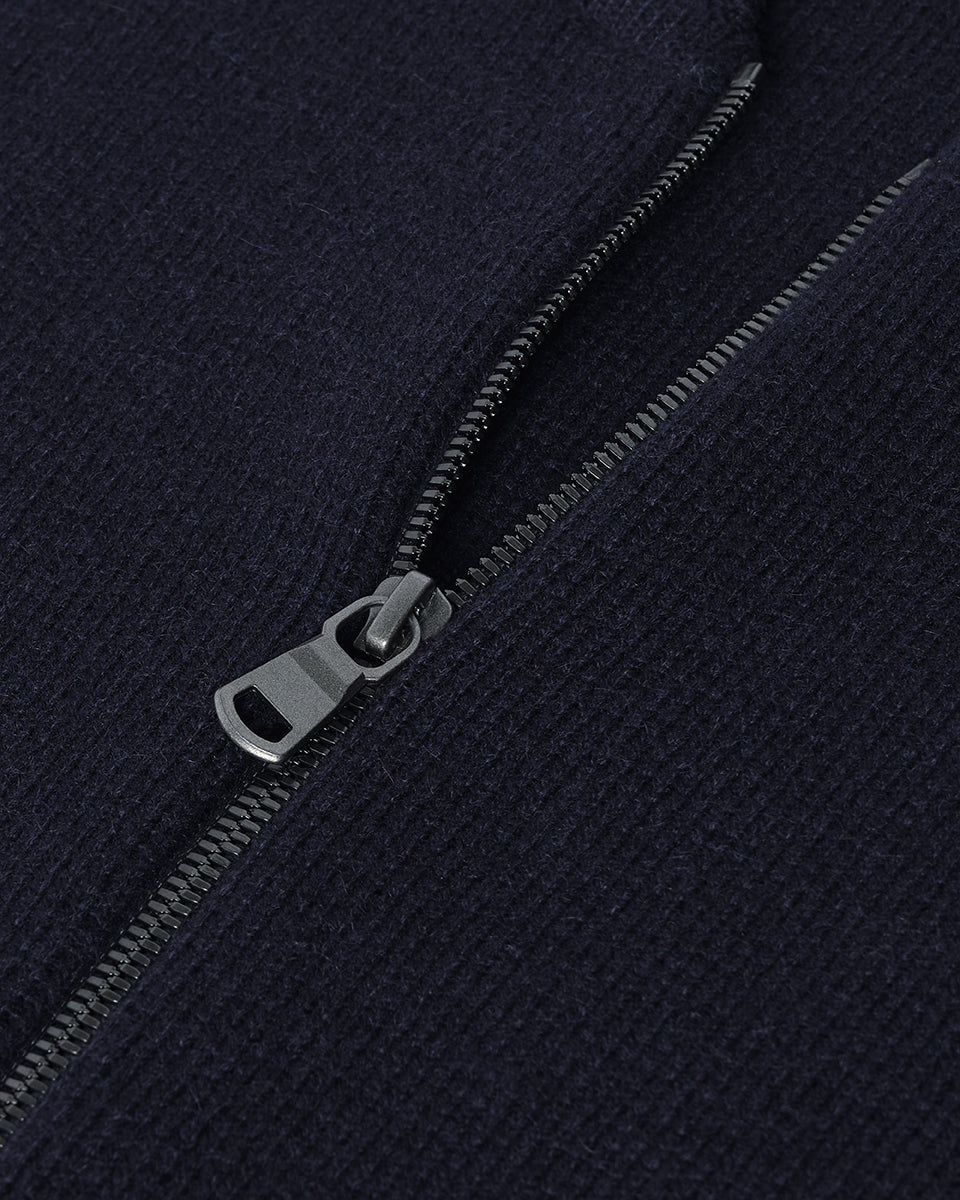 Johnstons of Elgin Men's Cashmere Milano Stitch Navy Jacket KAA05443SD7286