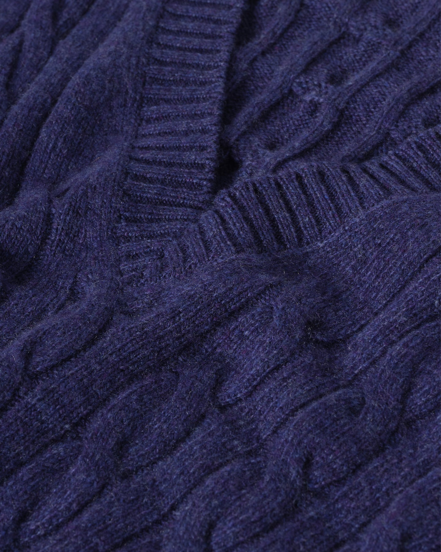 JOHNSTONS OF ELGIN WOMENS KYLESKU DEEP VEE SWEATER BLUE KAA05728HD4490