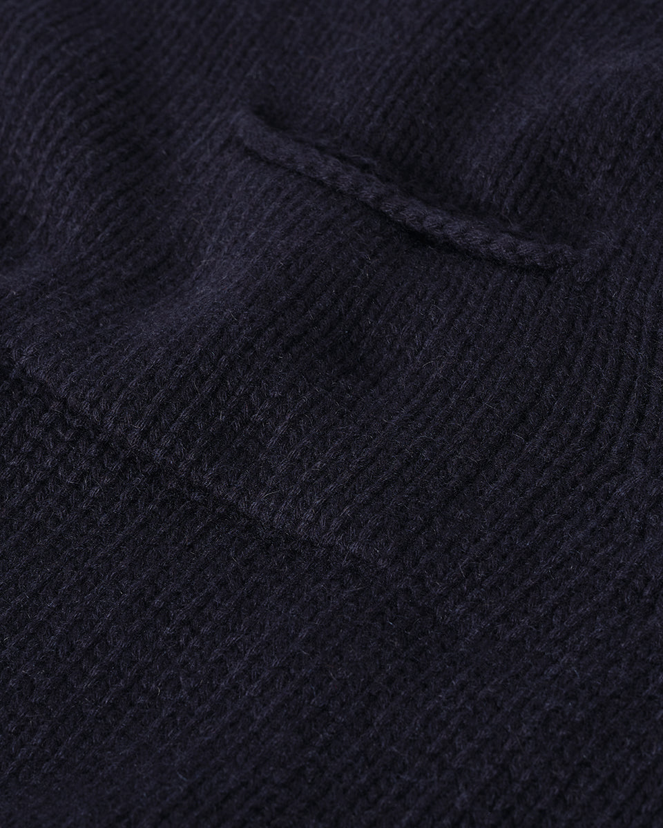 Johnstons of Elgin Men's Knitwear Dark Navy Navy Cashmere Turtleneck Jumper KAB05484SD7666