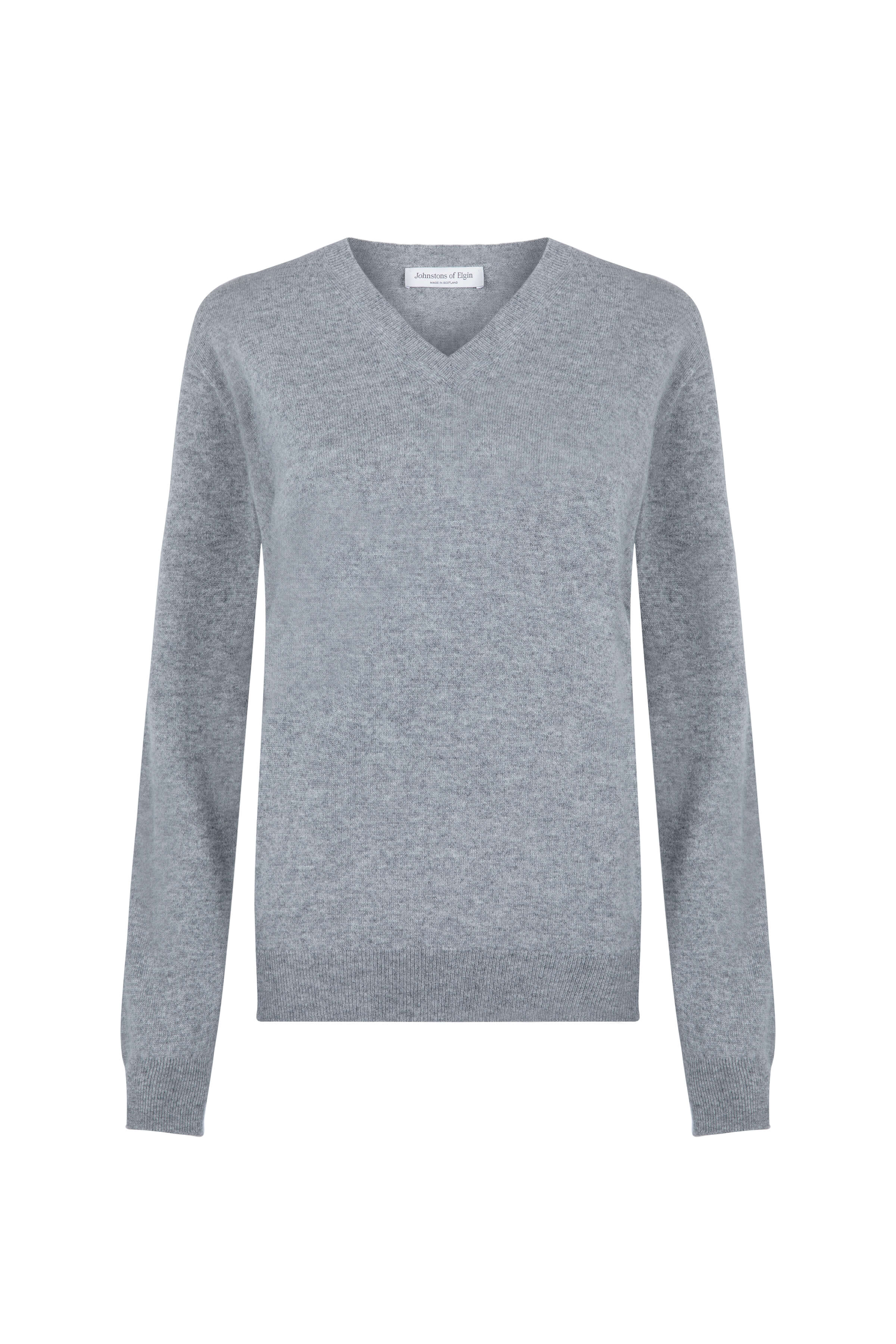 Women's V Neck Cashmere Jumper Johnstons of Elgin