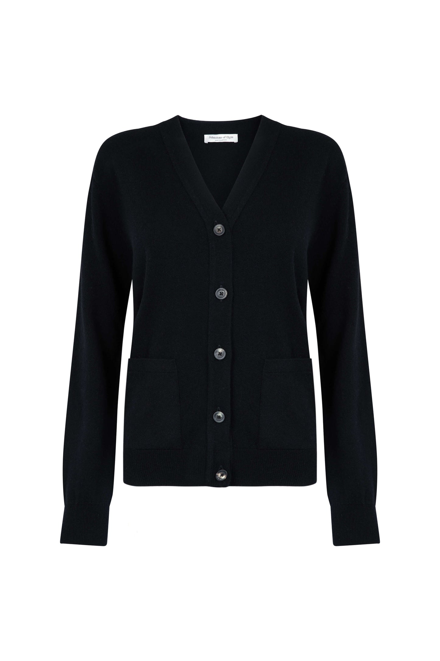 Black Cashmere Boyfriend Cardigan