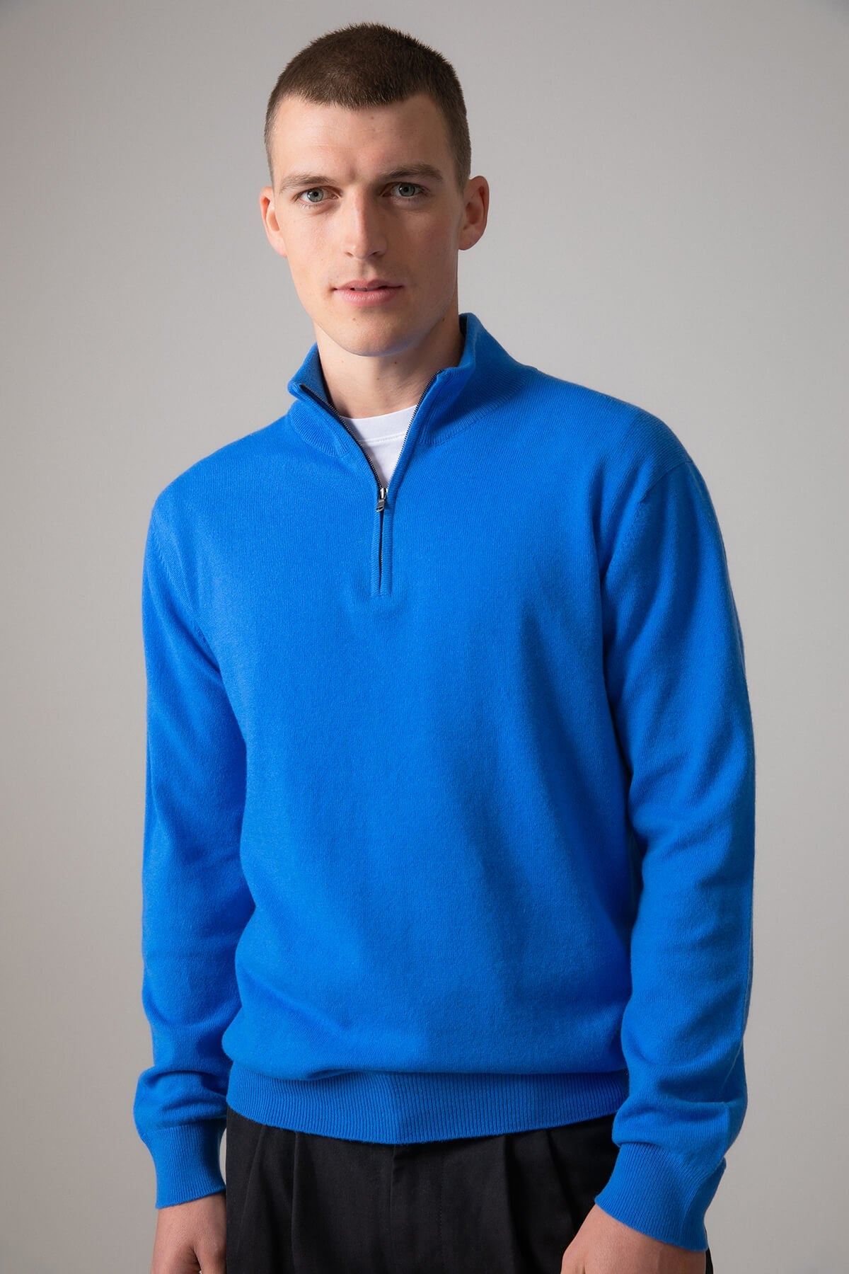 Mens zip sale neck jumpers