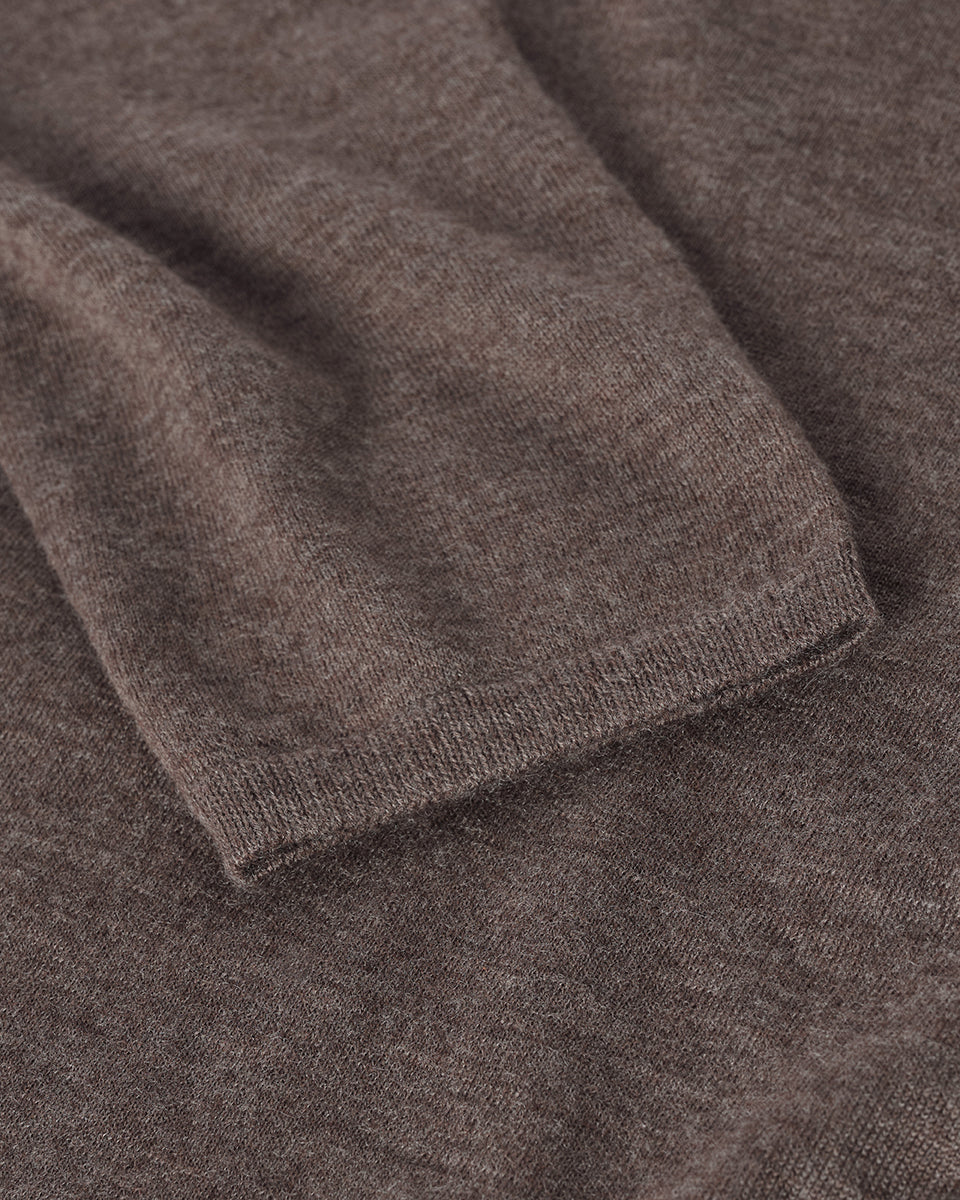 Johnstons of Elgin Women's Superfine Cashmere Brown Sweater KAI05318HB7092