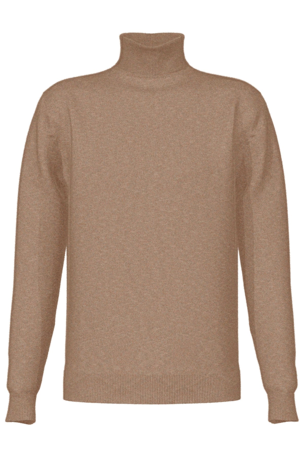 Johnstons of Elgin Men's Cashmere Roll Neck Sweater in Ash KAI05417HB4334