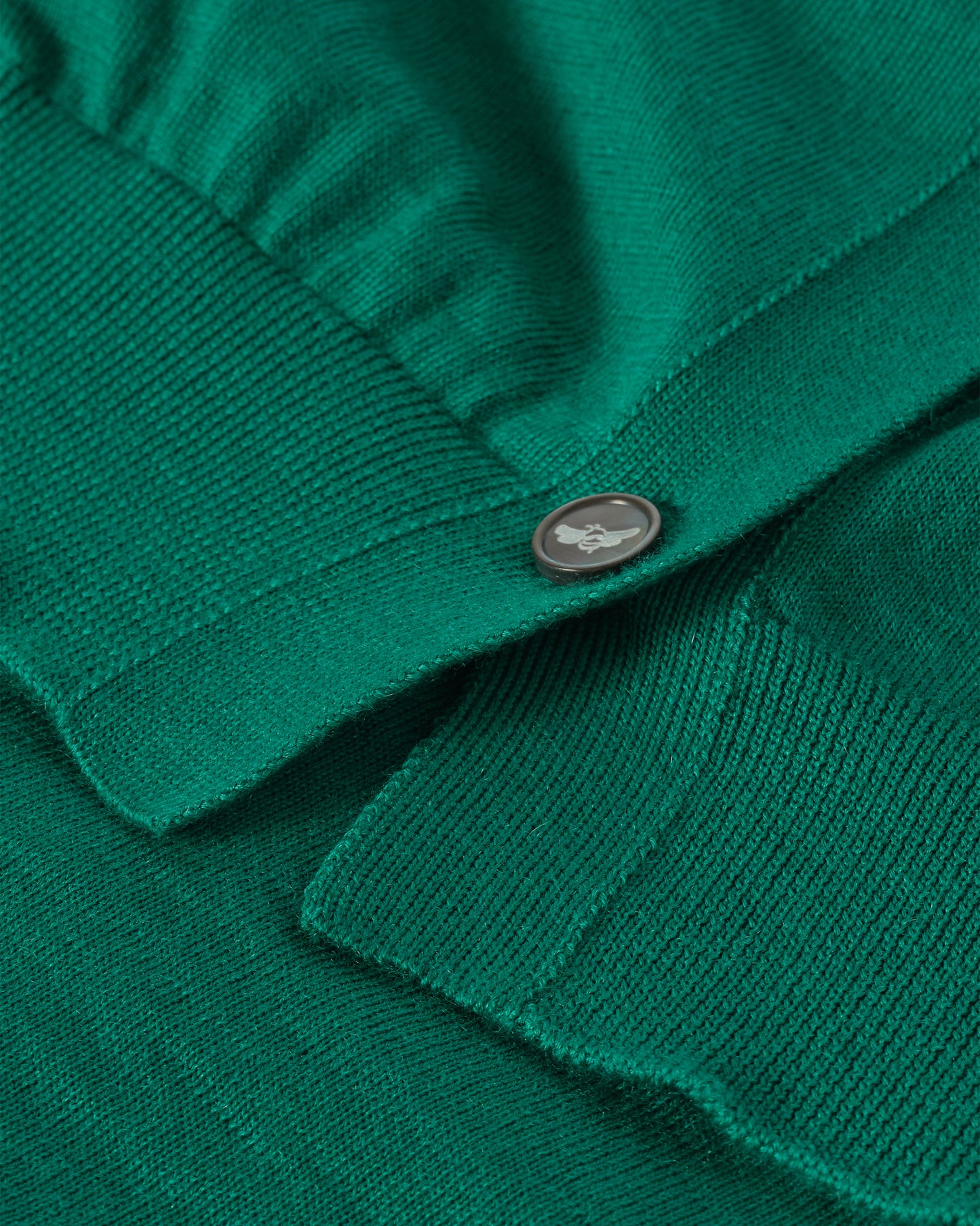 JOHNSTONS OF ELGIN WOMENS HONOR CREW CARDIGAN GREEN 100% SUPERFINE CASHMERE KAI05708SC4714