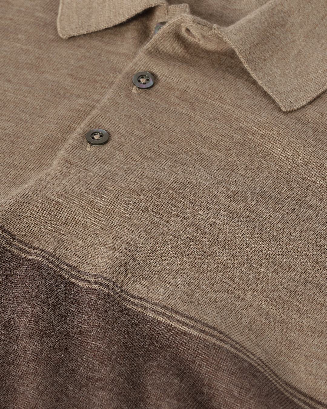 JOHNSTONS OF ELGIN MENS MACK SHORT SLEEVE SUPERFINE POLOSHIRT LIGHT BROWN 100% SUPERFINE CASHMERE KAI05745Q25929