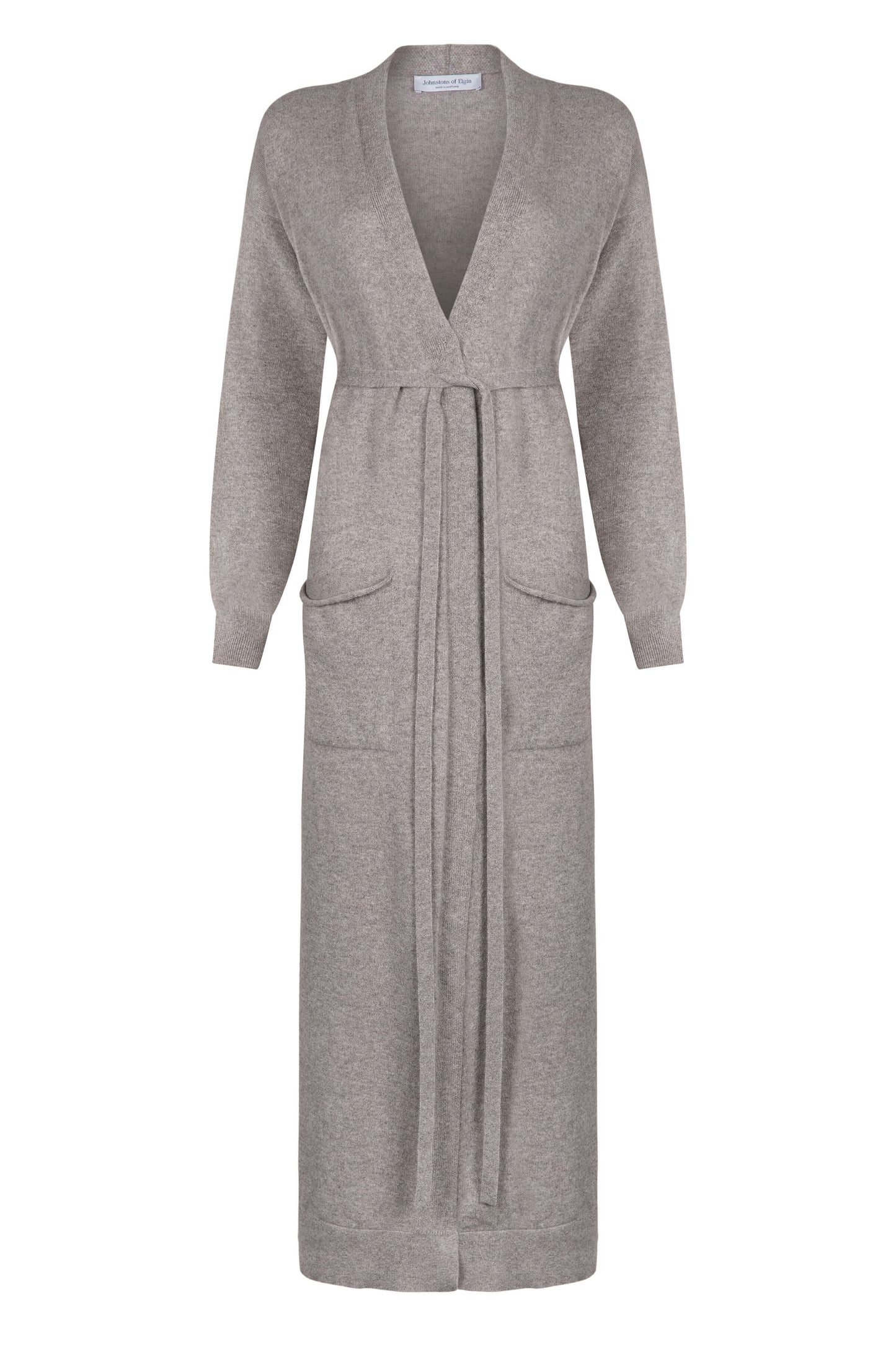 Belted Long Cashmere Cardigan