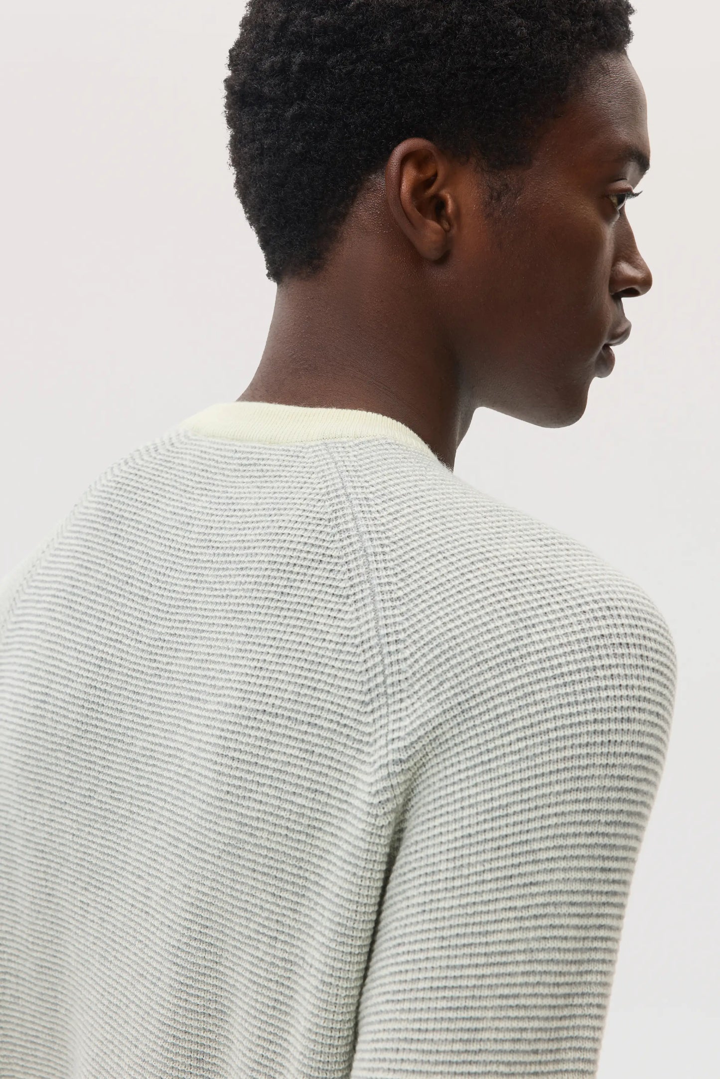 Featherlight Cashmere Waffle Stitch Light Yellow Jumper