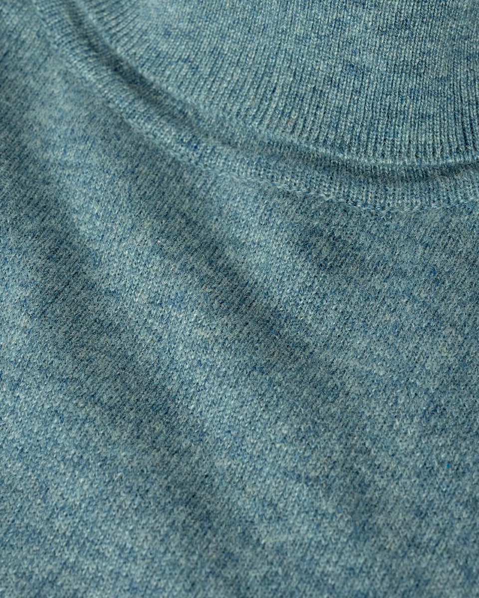 Johnstons of Elgin AW25 Women's Knitwear Seascape Classic Cashmere Green Roll Neck Jumper KAP05584HC0038