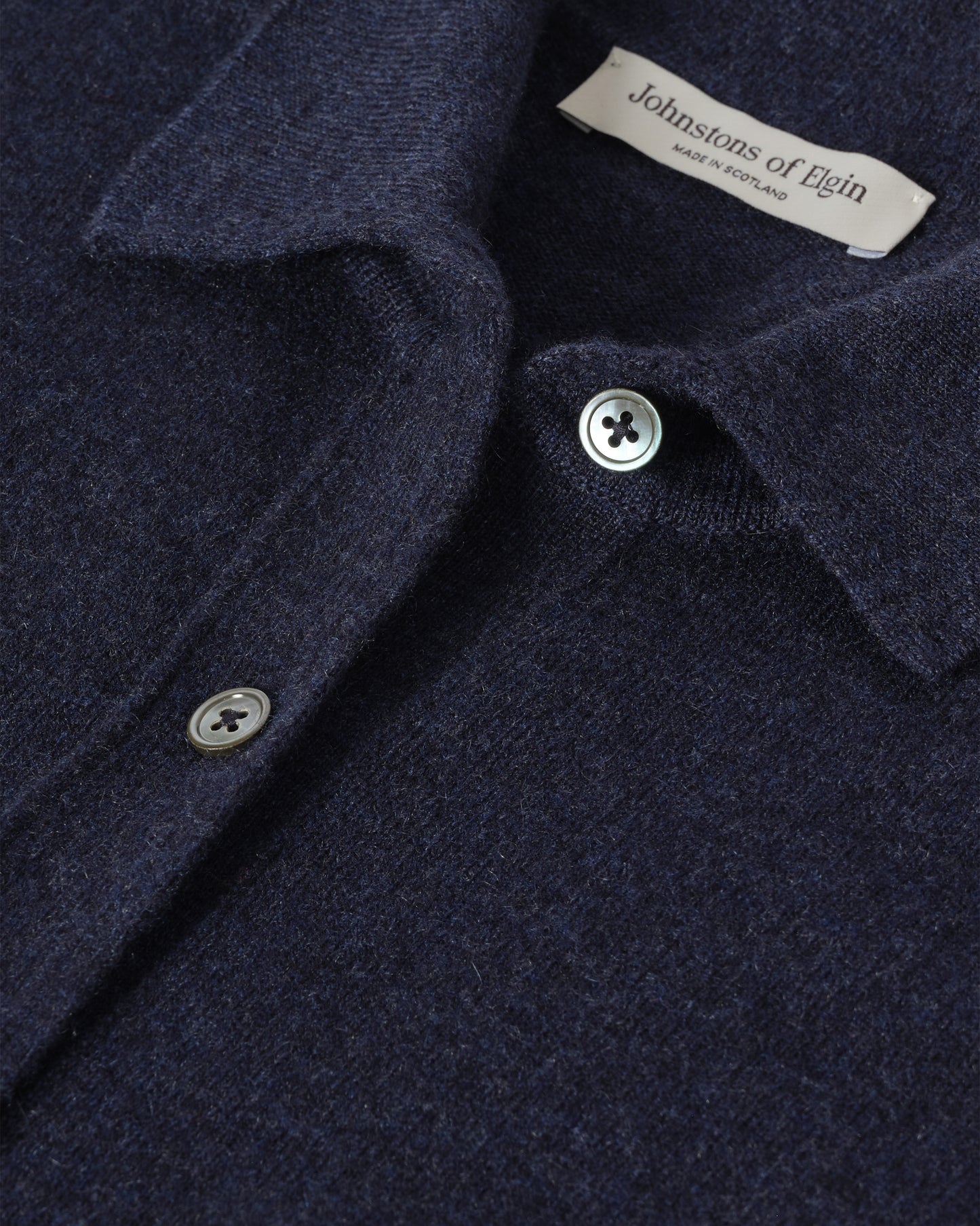 JOHNSTONS OF ELGIN WOMENS MUNRO SHIRT NAVY 100% CASHMERE KAP05765HD7350