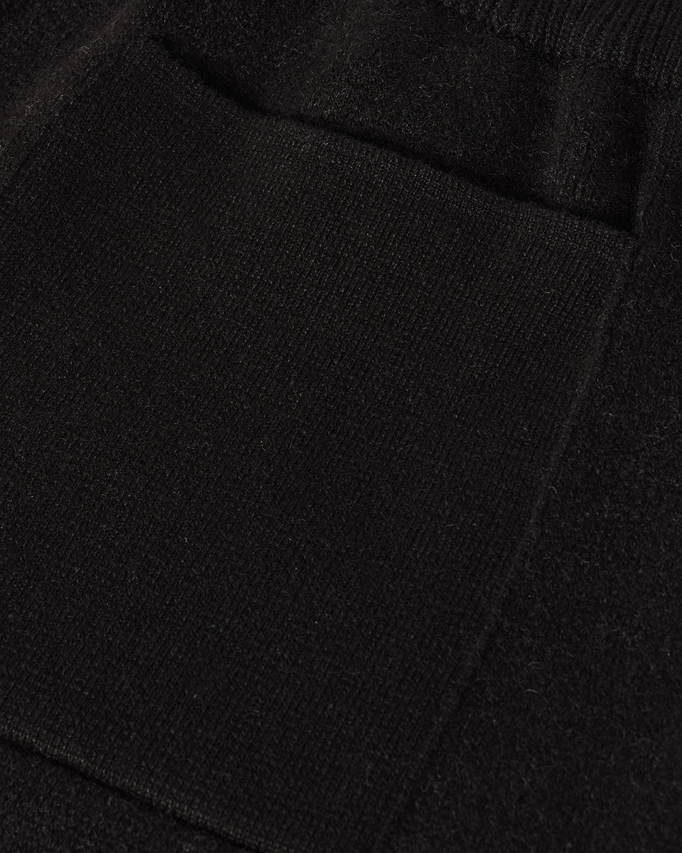 Johnstons of Elgin AW25 Men's Knitwear Iron & Black Double Face Tapered Joggers KBA01024Q25323