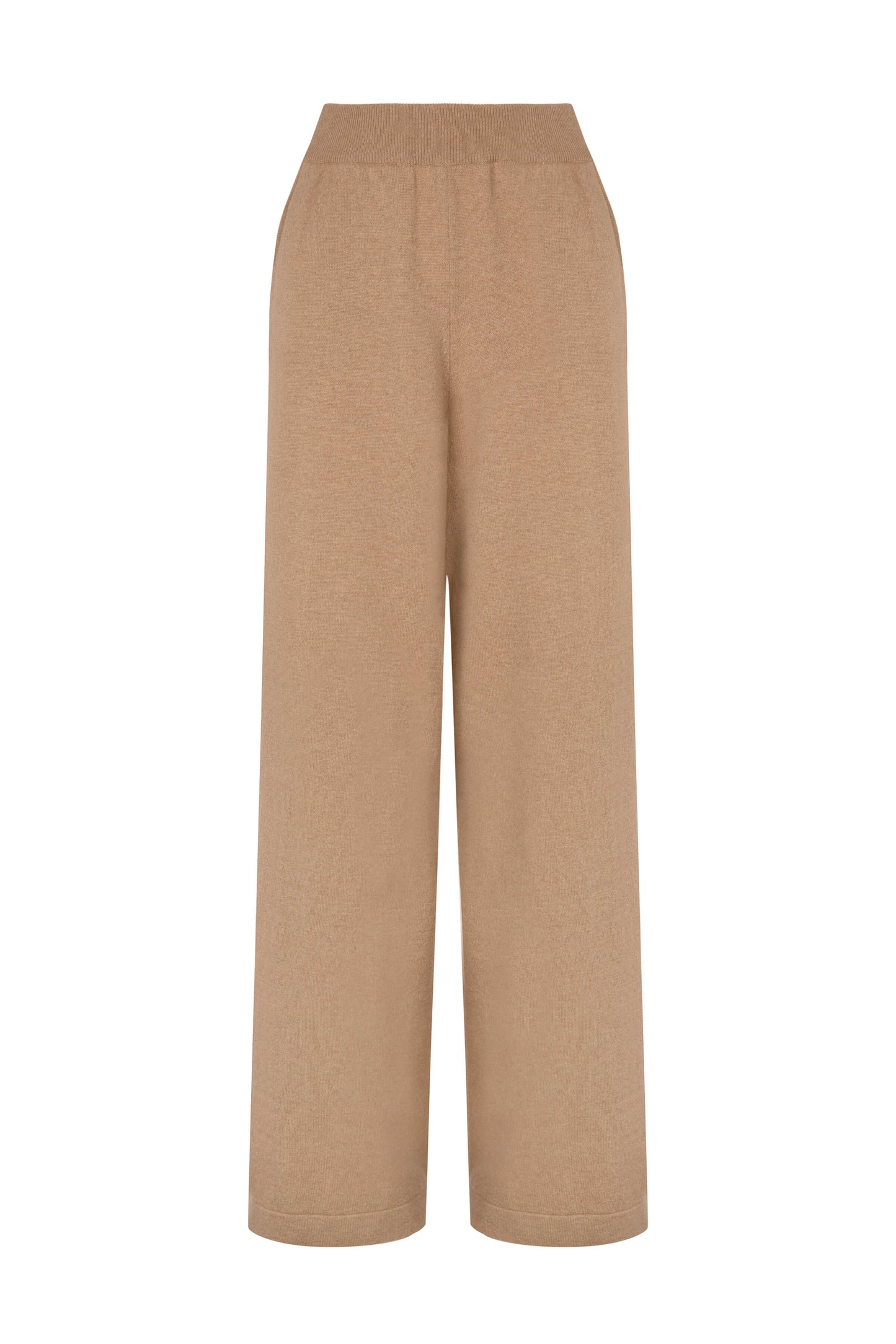 Weite Camel-Kaschmir-Culottes