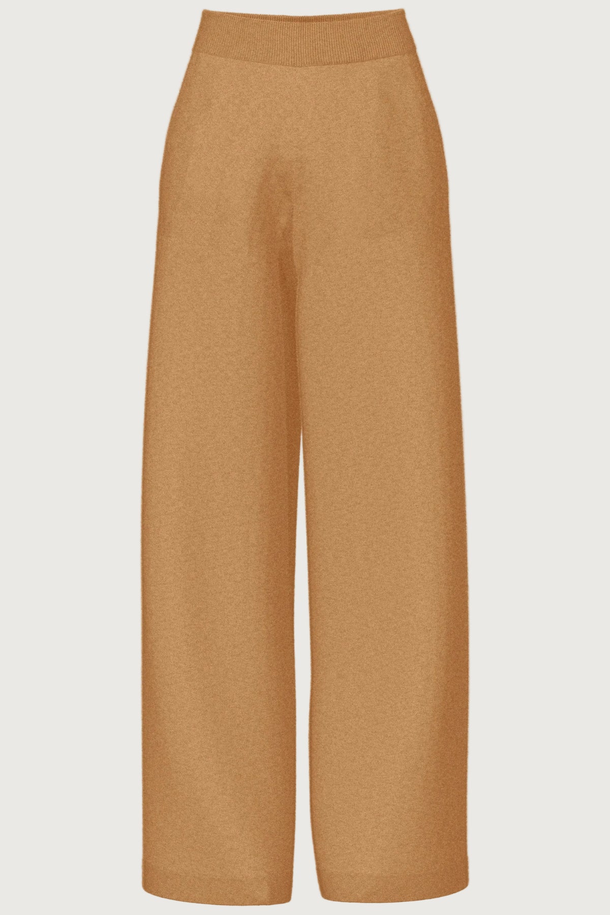 A pair of wide-leg cropped pants in a warm camel brown color, shown against a plain white background.KBP00996HB4315