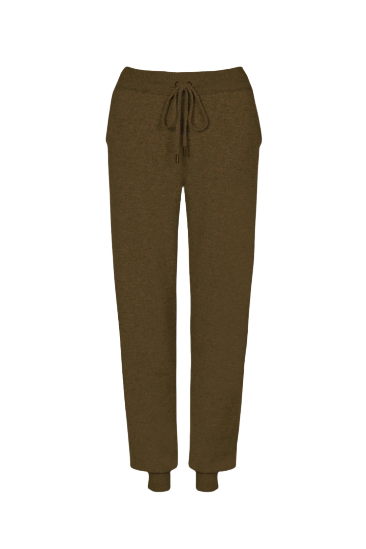 Johnstons of Elgin's Women's Cashmere Joggers in Olive green KBP04792SC4596