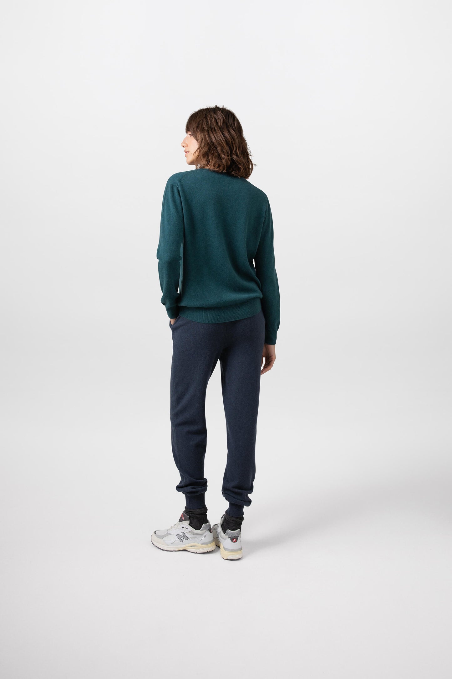 Women's Mid Blue Cashmere Joggers