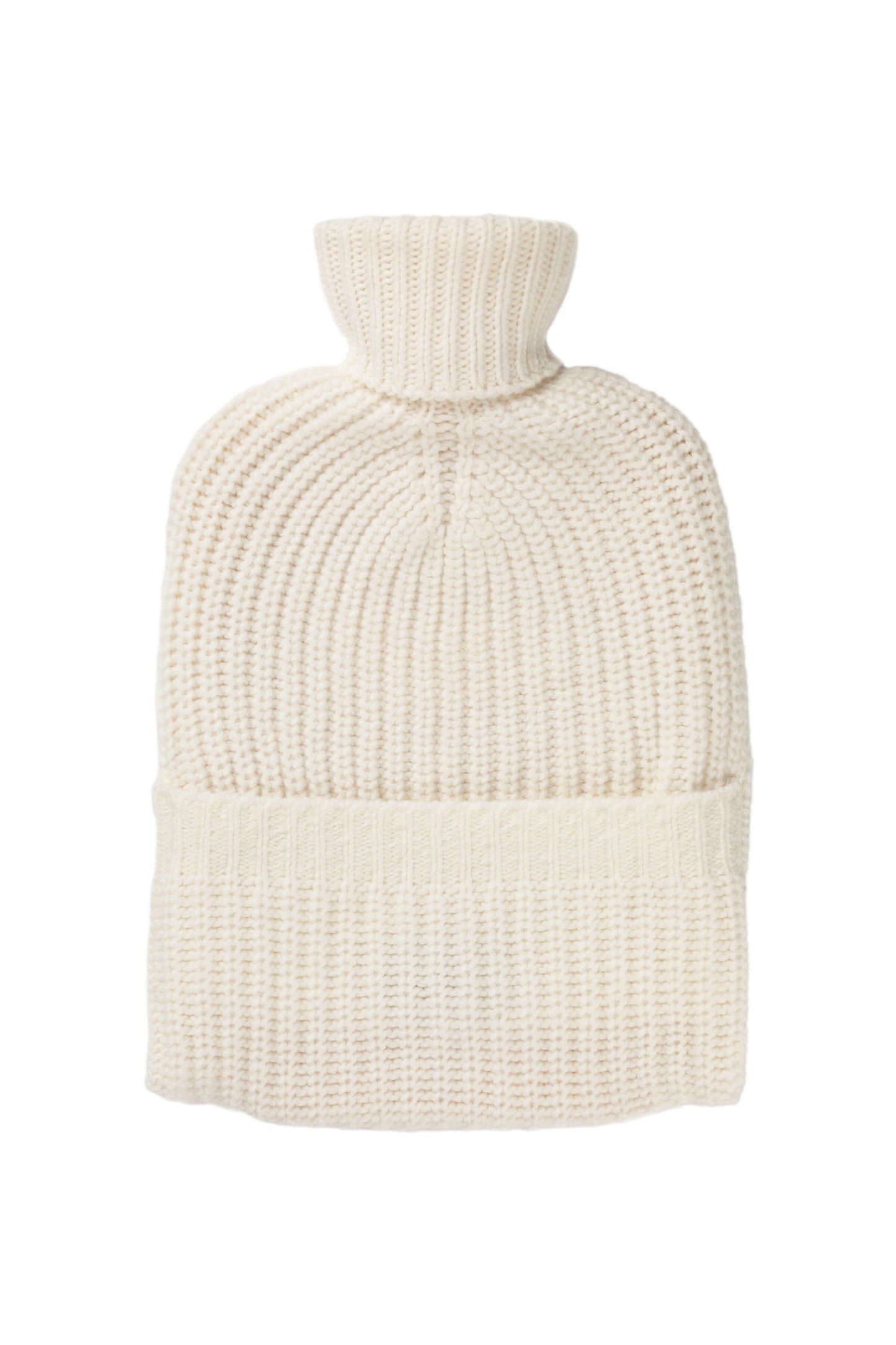 Johnstons of Elgin Cashmere Accessories White Ribbed Cashmere Hot Water Bottle PA000062SA0606ONE