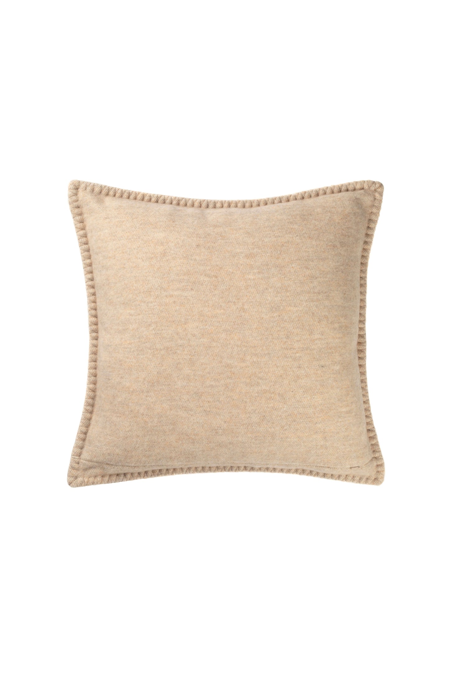 Johnstons of Elgin 2024 Home Collection Oatmeal & White Blanket Stitched Basketweave Cushion PB000059RU7447ONE
