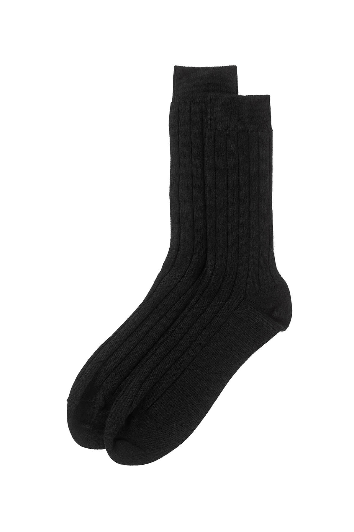 Johnstons of Elgin's Black Men's Cashmere Socks 365GIFTSET2F