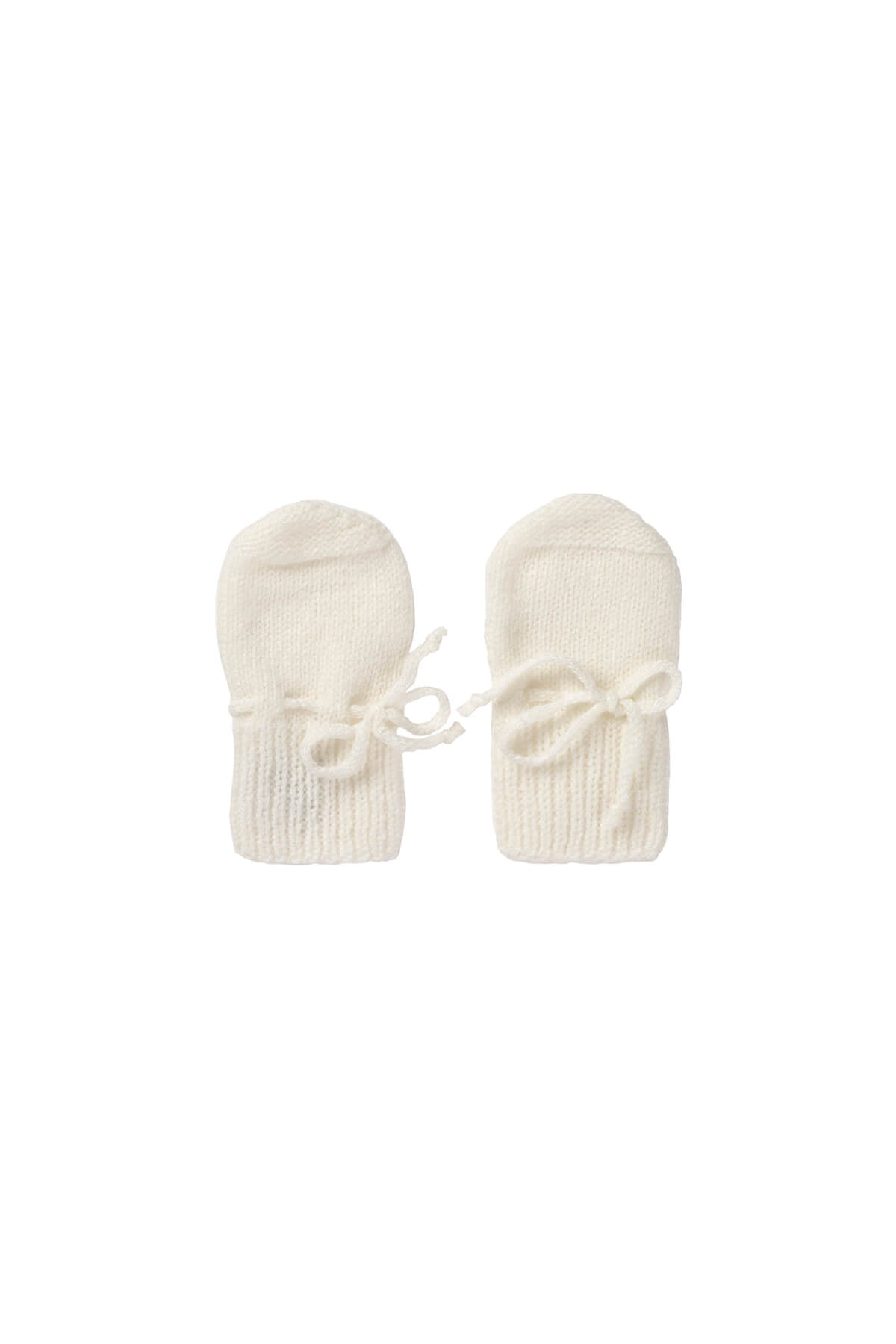 Johnstons of Elgin’s Baby's 1st Cashmere Accessories Gift Set with White Cashmere Baby Mittens on a white background AW21GIFTSET20A