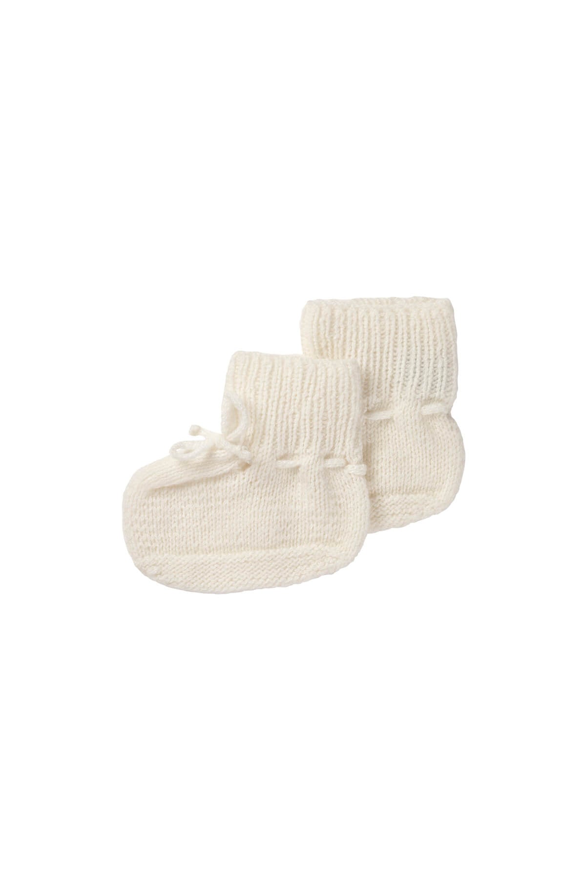 Johnstons of Elgin’s Baby's 1st Cashmere Accessories Gift Set with White Cashmere Baby Booties on a white background AW21GIFTSET20A