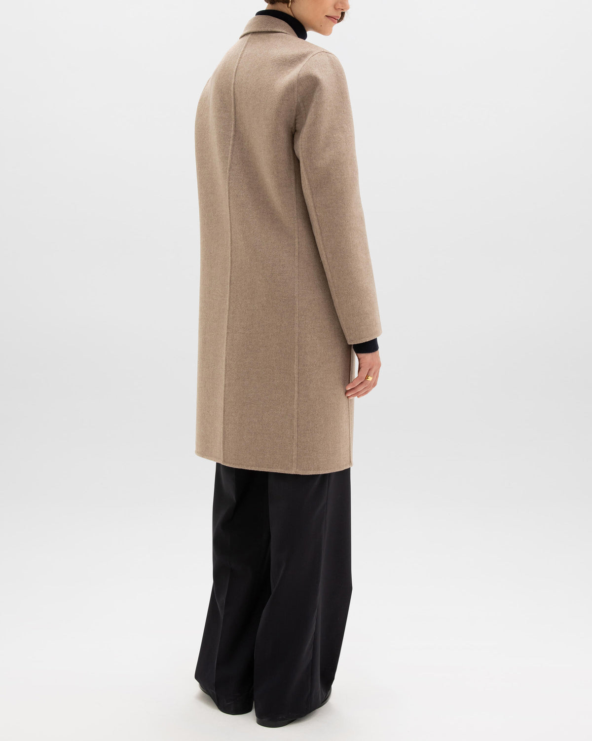 Johnstons of Elgin AW24 Women's Tailoring Ash Classic Cashmere Coat TA000520RU7463