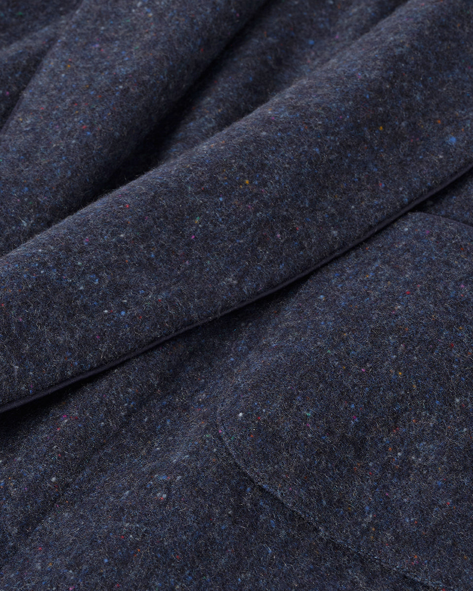 Johnstons of Elgin AW25 Men's Tailoring Navy Donegal Donegal Cashmere Dressing Gown TA000528RU7383