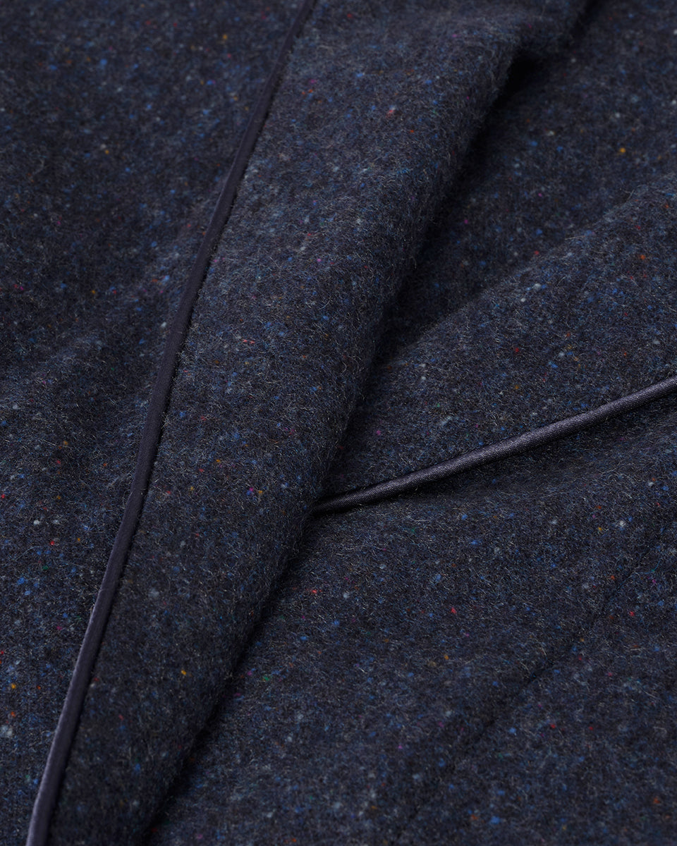 Johnstons of Elgin Women's Loungewear Navy Donegal Donegal Cashmere Dressing Gown TA000529RU7383