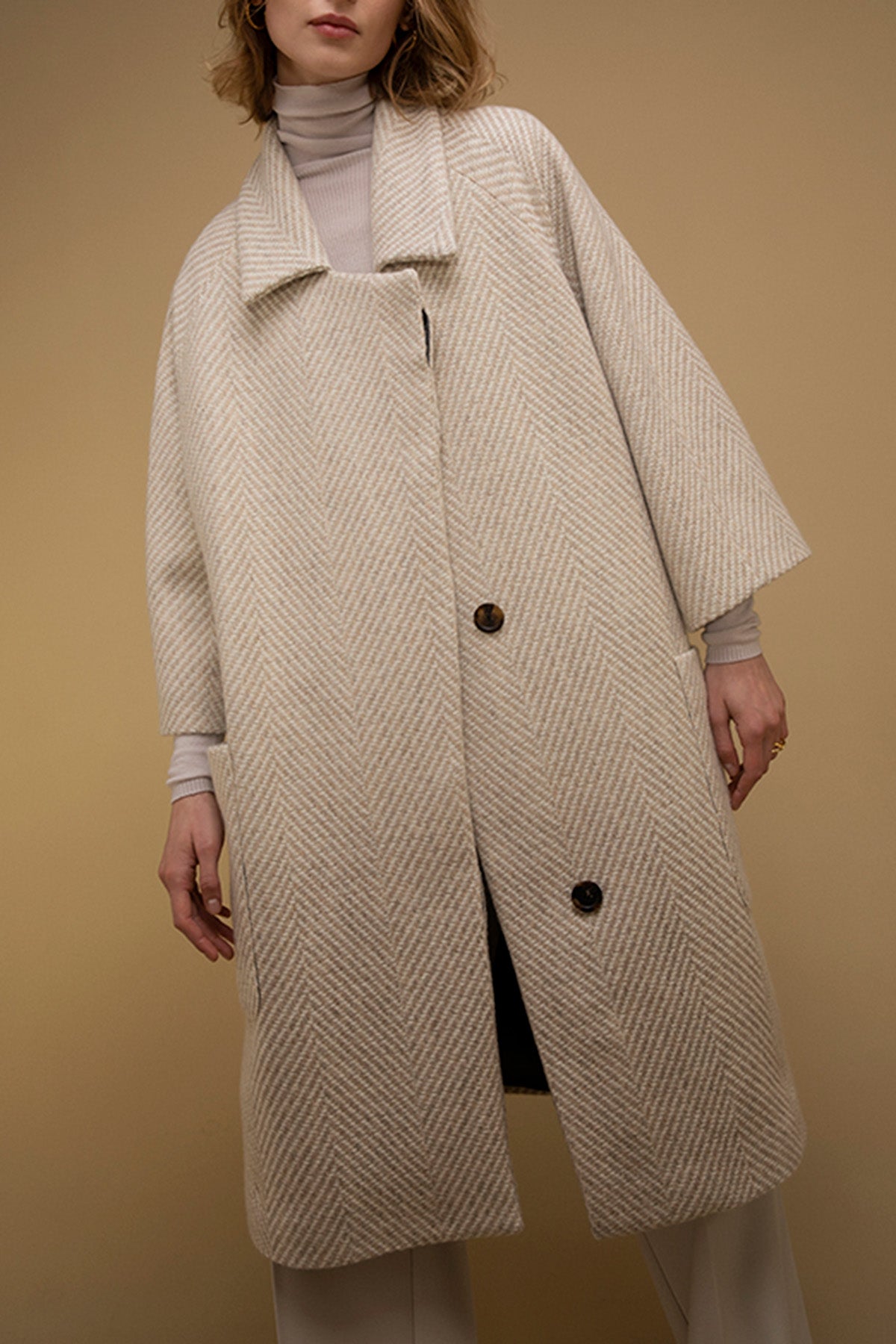 Herringbone Lambswool Coat – Johnstons of Elgin