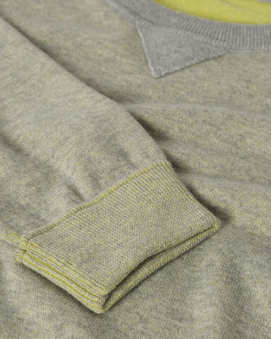 JOHNSTONS OF ELGIN MENS BEACH SWEATSHIRT YELLOW 100% CASHMERE UBU01065Q25953