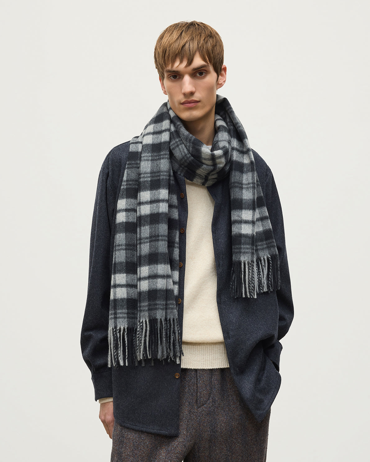 Grey Watch Dress Tartan Cashmere Stole